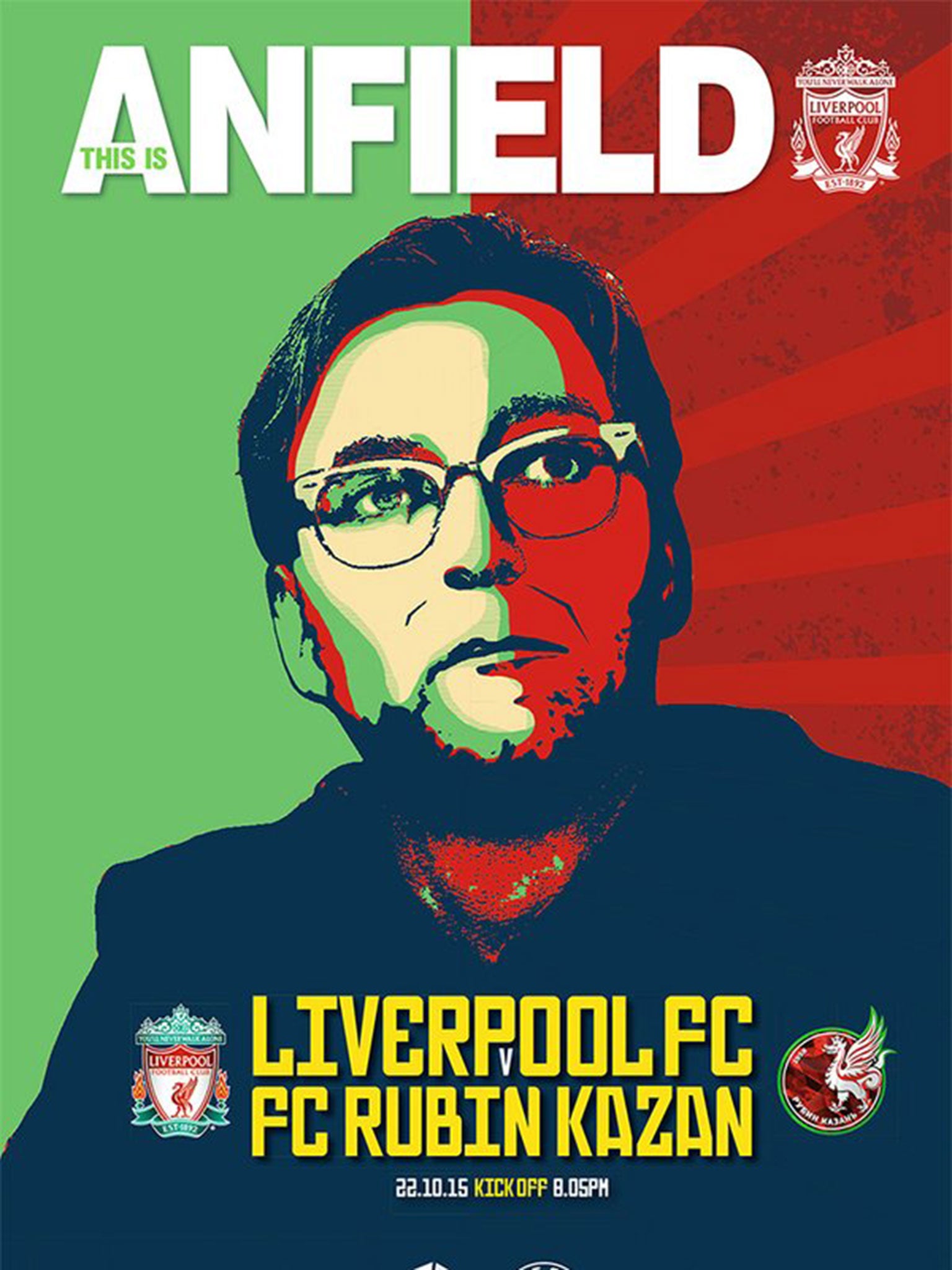 An image of Jurgen Klopp in a parody of the Barack Obama 'Hope' poster