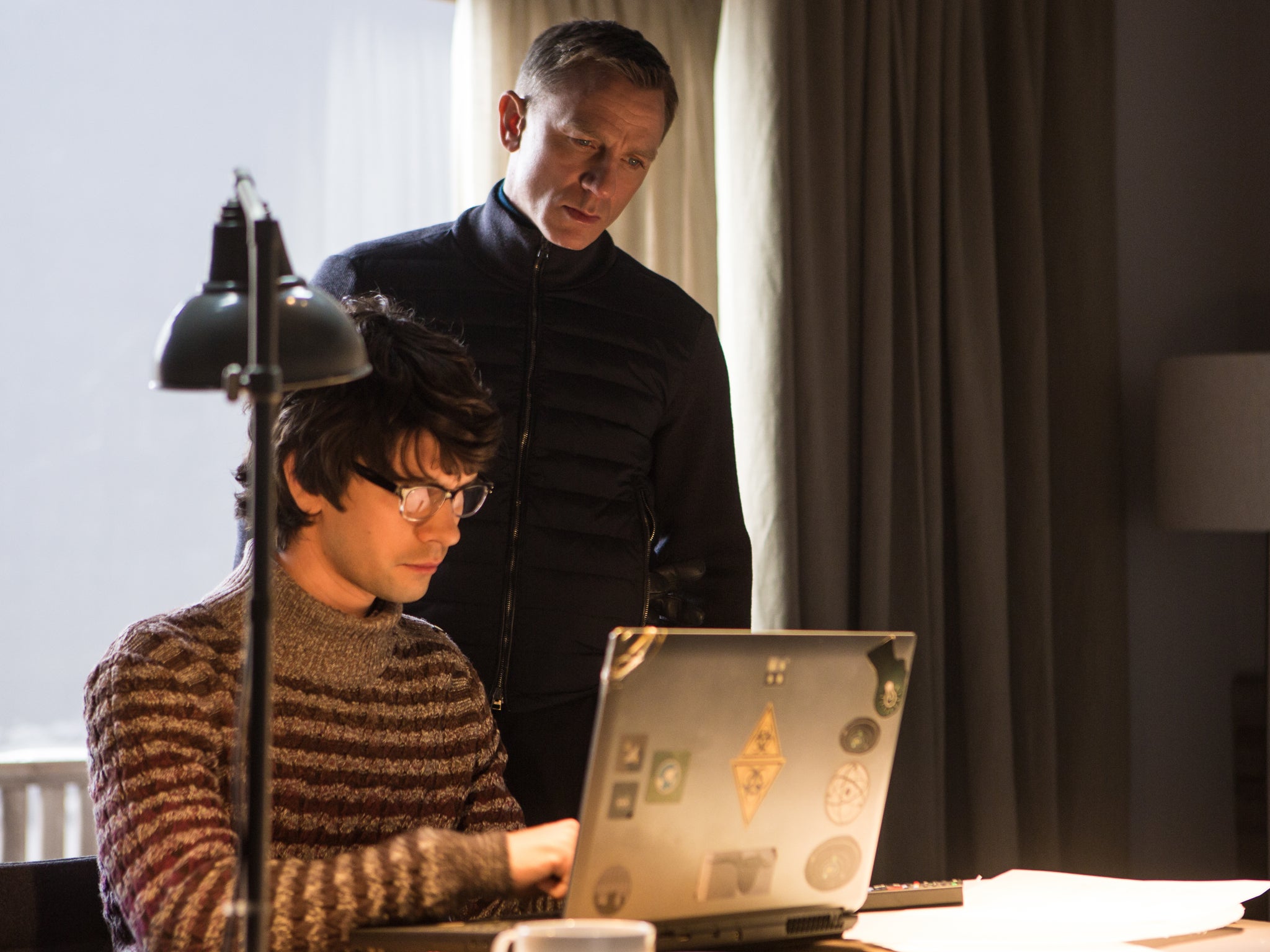 Ben Whishaw and Daniel Craig in Spectre