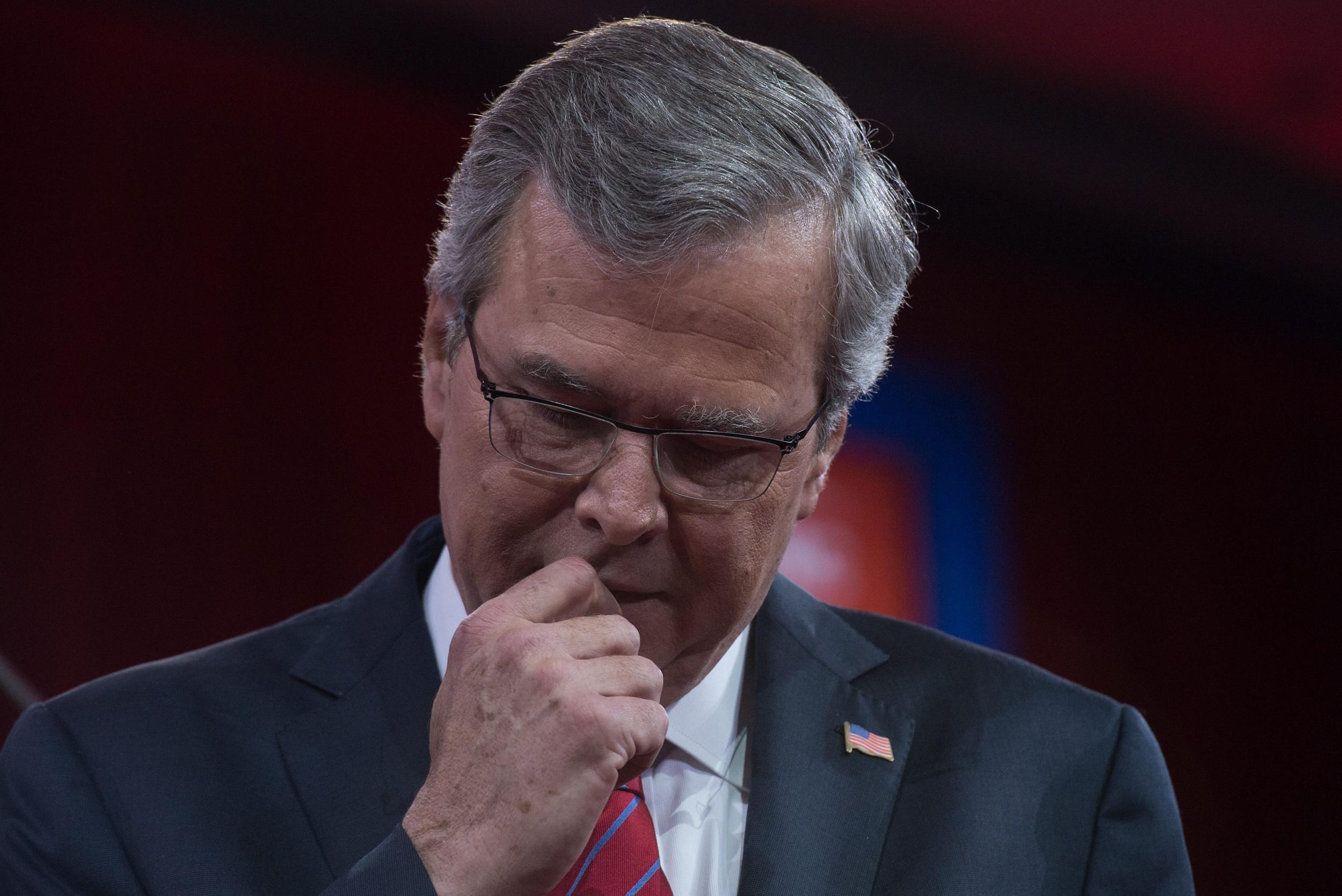 Jeb Bush speaks at the annual Conservative Political Action Conference in Maryland.