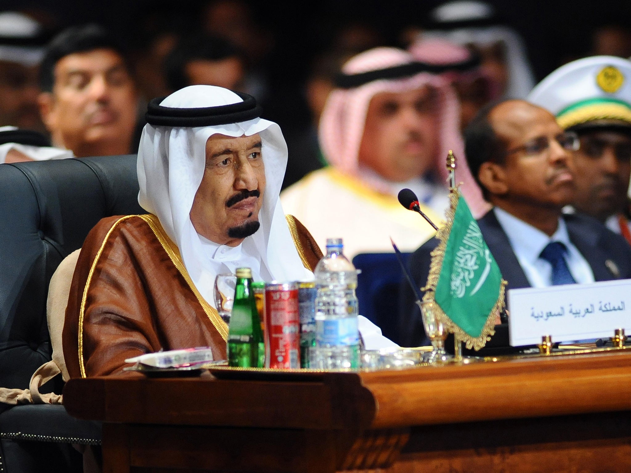 King Salman bin Abdulaziz al-Saud at the Arab League summit in Sharm el-Sheikh in Egypt in March. He took over the Saudi throne in January