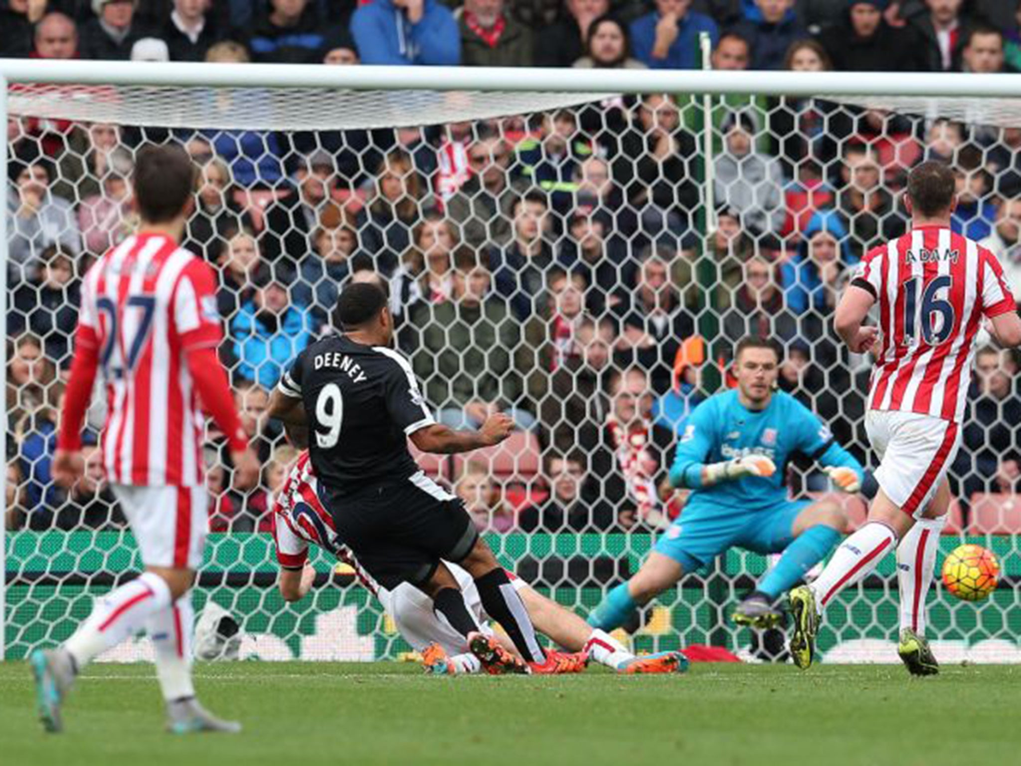 Troy Deeney scores the opener for Watford