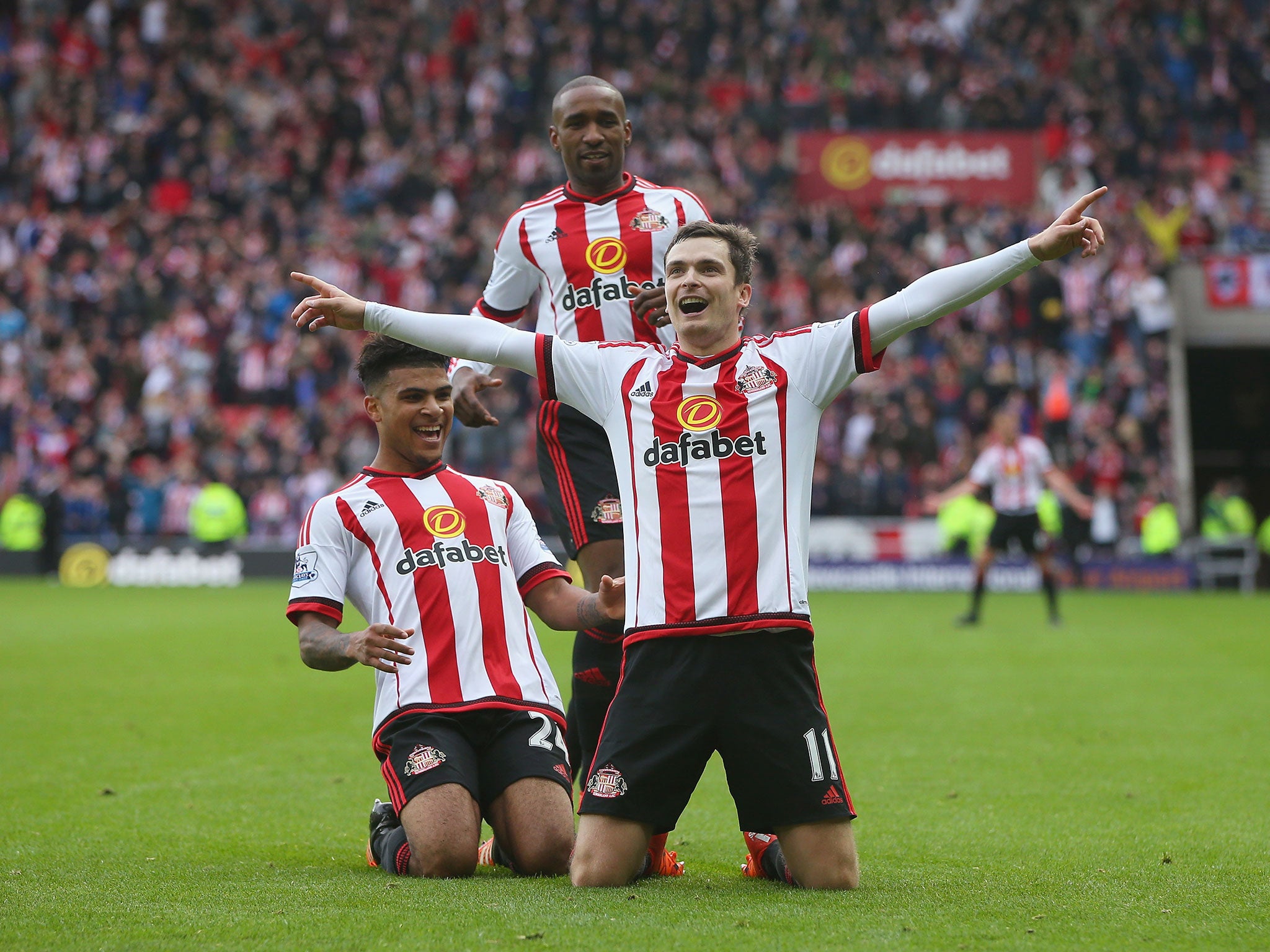 Adam Johnson controversially celebrates in front of Newcastle fans