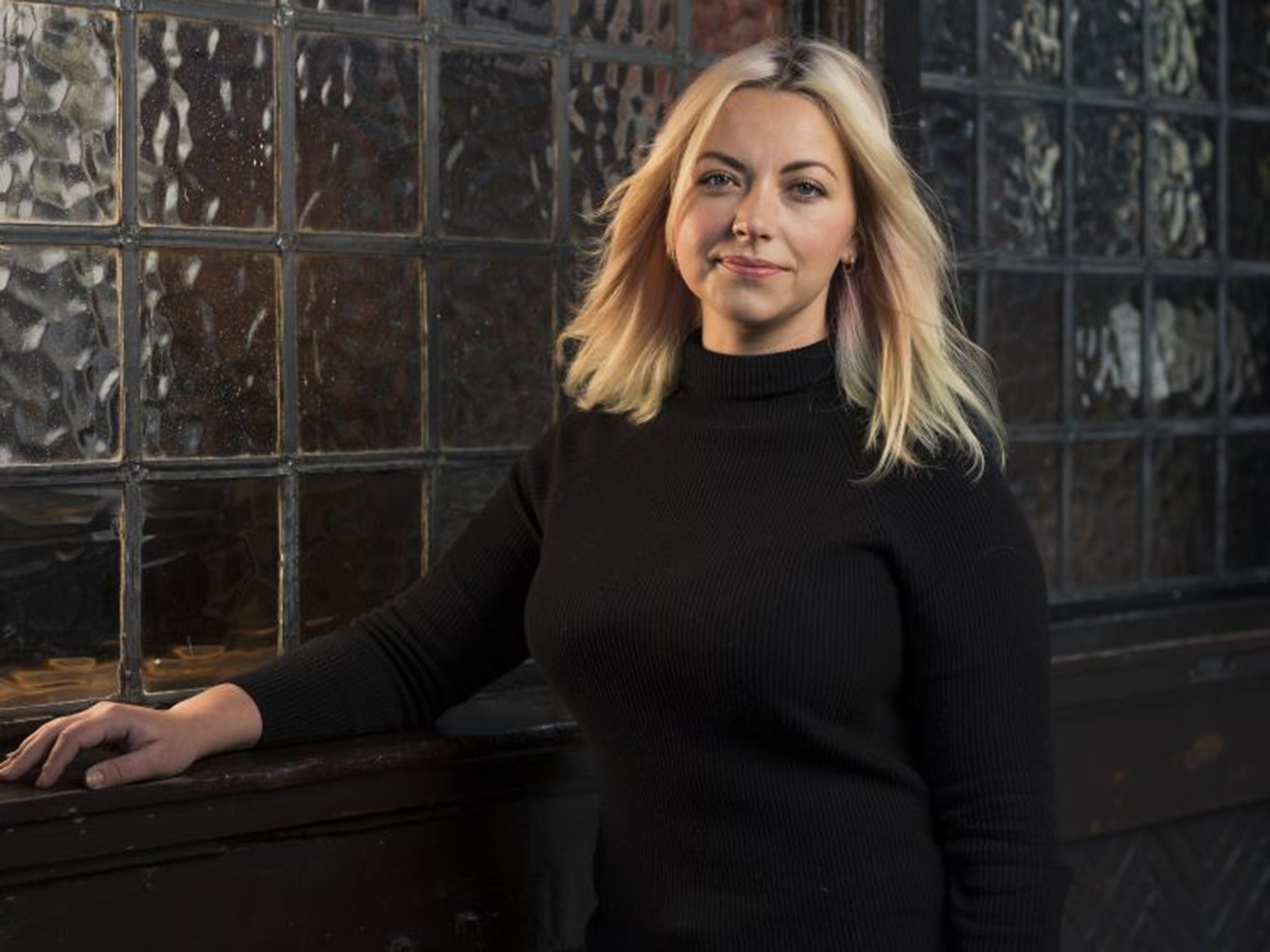 Charlotte Church outside the Wheatsheaf pub in London (by Jason Alden)