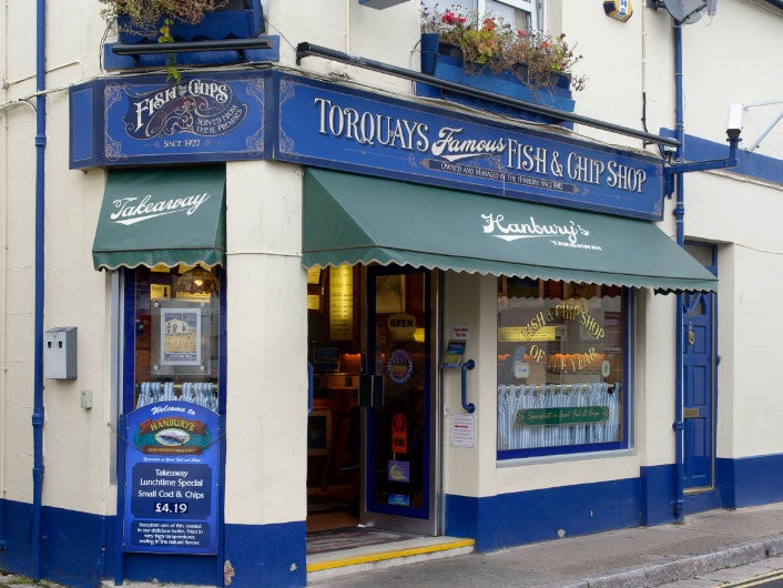 Hanbury’s Famous Fish and Chips in Babbacombe, Devon