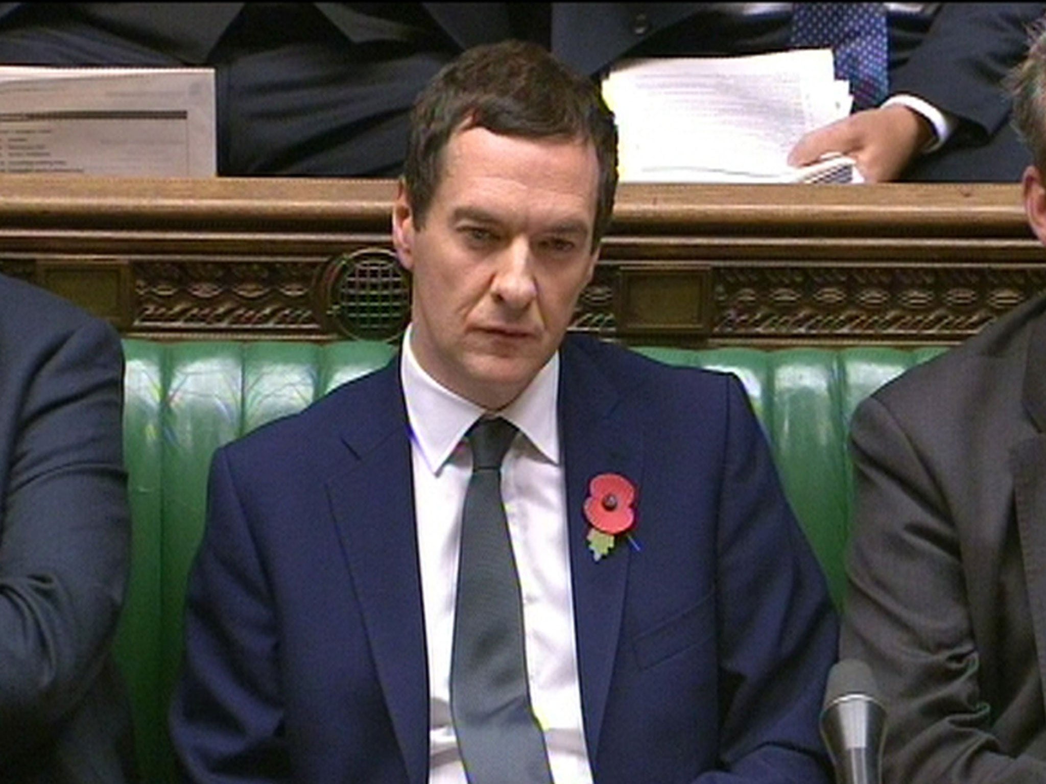 Chancellor of the Exchequer George Osborne in the Main Chamber, House of Commons, London during Treasury Questions after the House of Lords blocked Government plans to cut tax credits