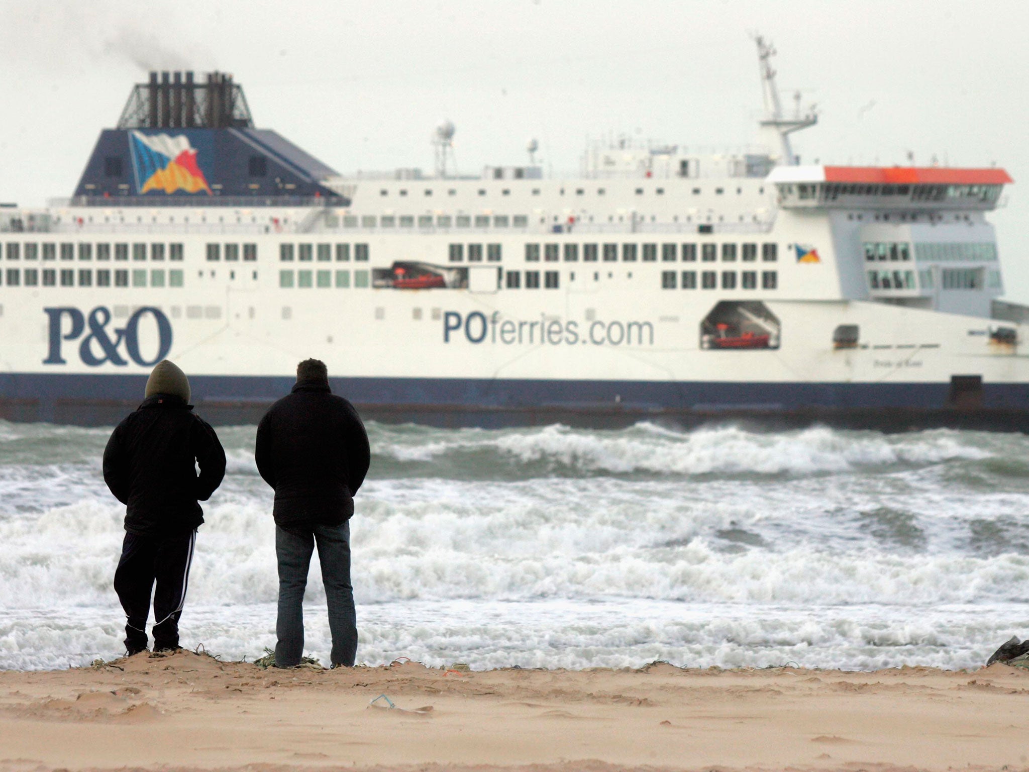 The two men (not pictured) attempted to swim across the Channel from Calais