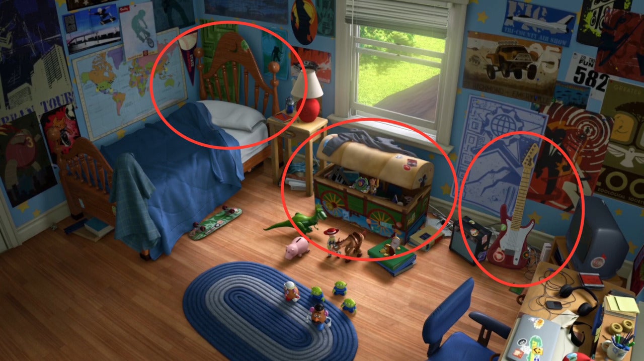 &#13;
Andy's bedroom items as seen in the movie&#13;