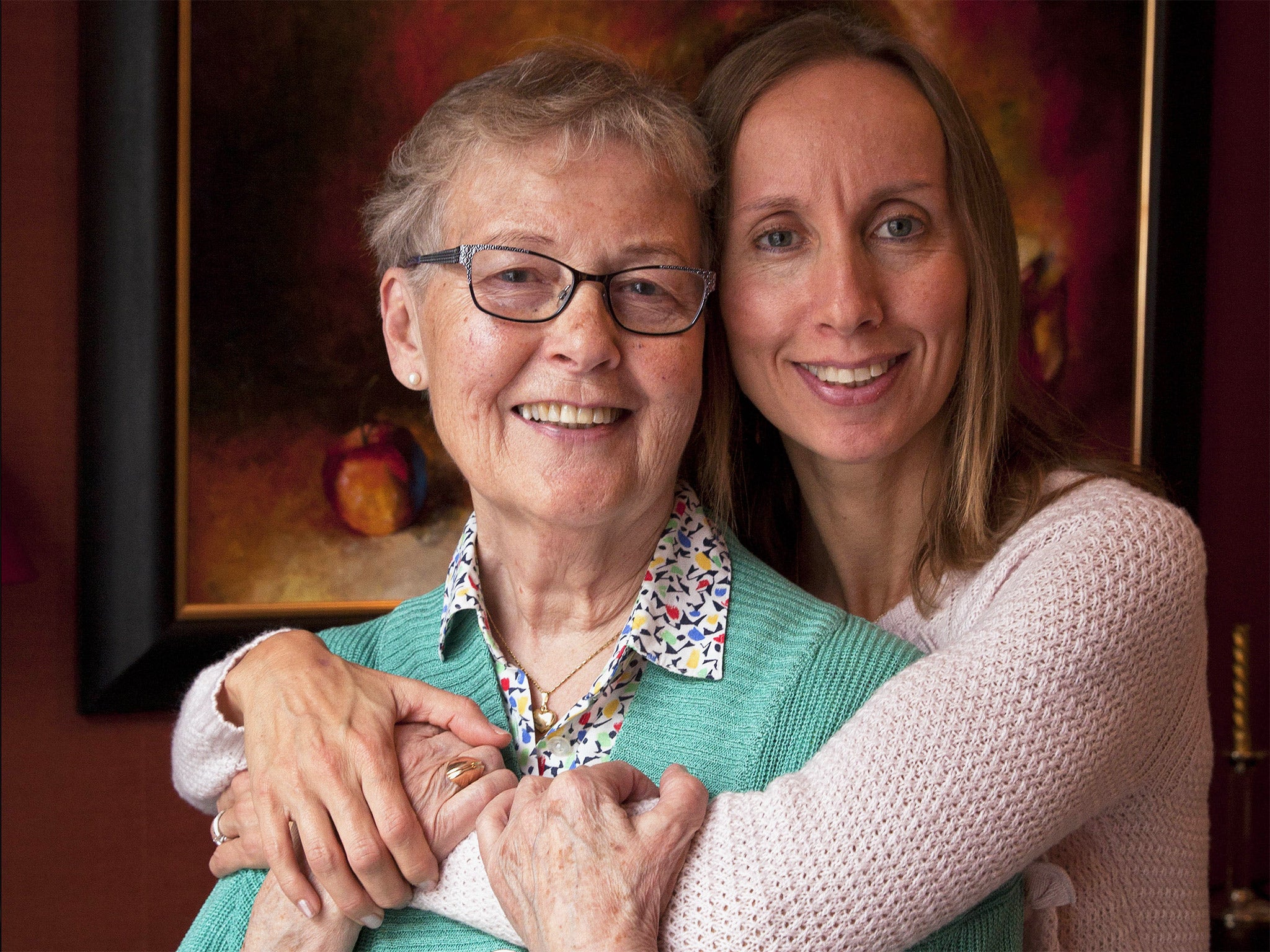 Together at last: Sarah-Cecilie Finkelstein with her Norwegian mother, Tone Vik Nerby