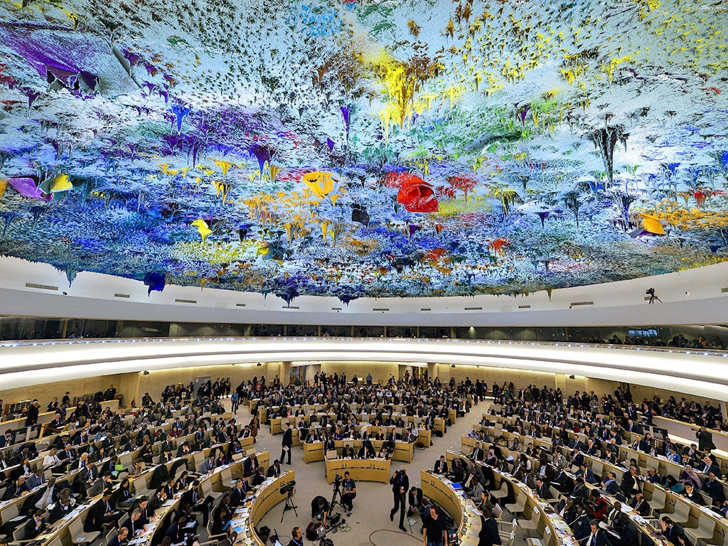 The UN Human Rights Council, in Geneva, Switzerland