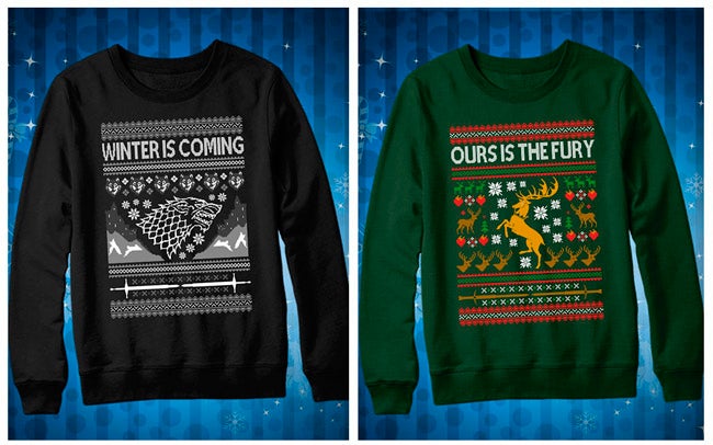 Just two of the fetching options on offer in the Westeros Holiday Collection