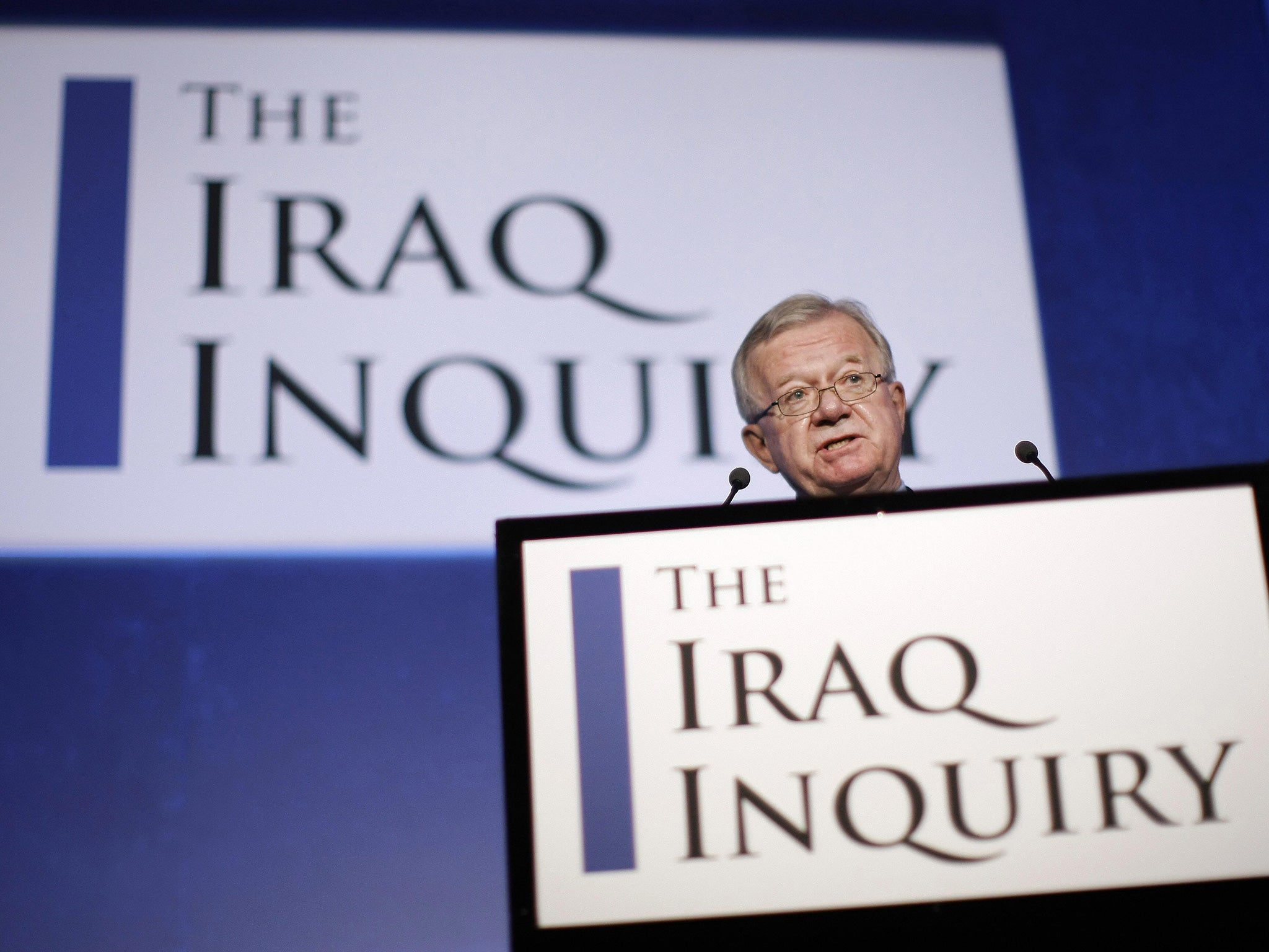 Sir John Chilcot, chairman of the Iraq Inquiry, holds a news conference to outline the terms of reference for the inquiry on July 30, 2009 (AFP/Getty)