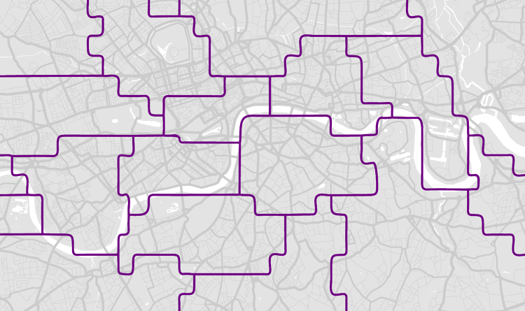 &#13;
The surge pricing zones in London, according to the researchers&#13;