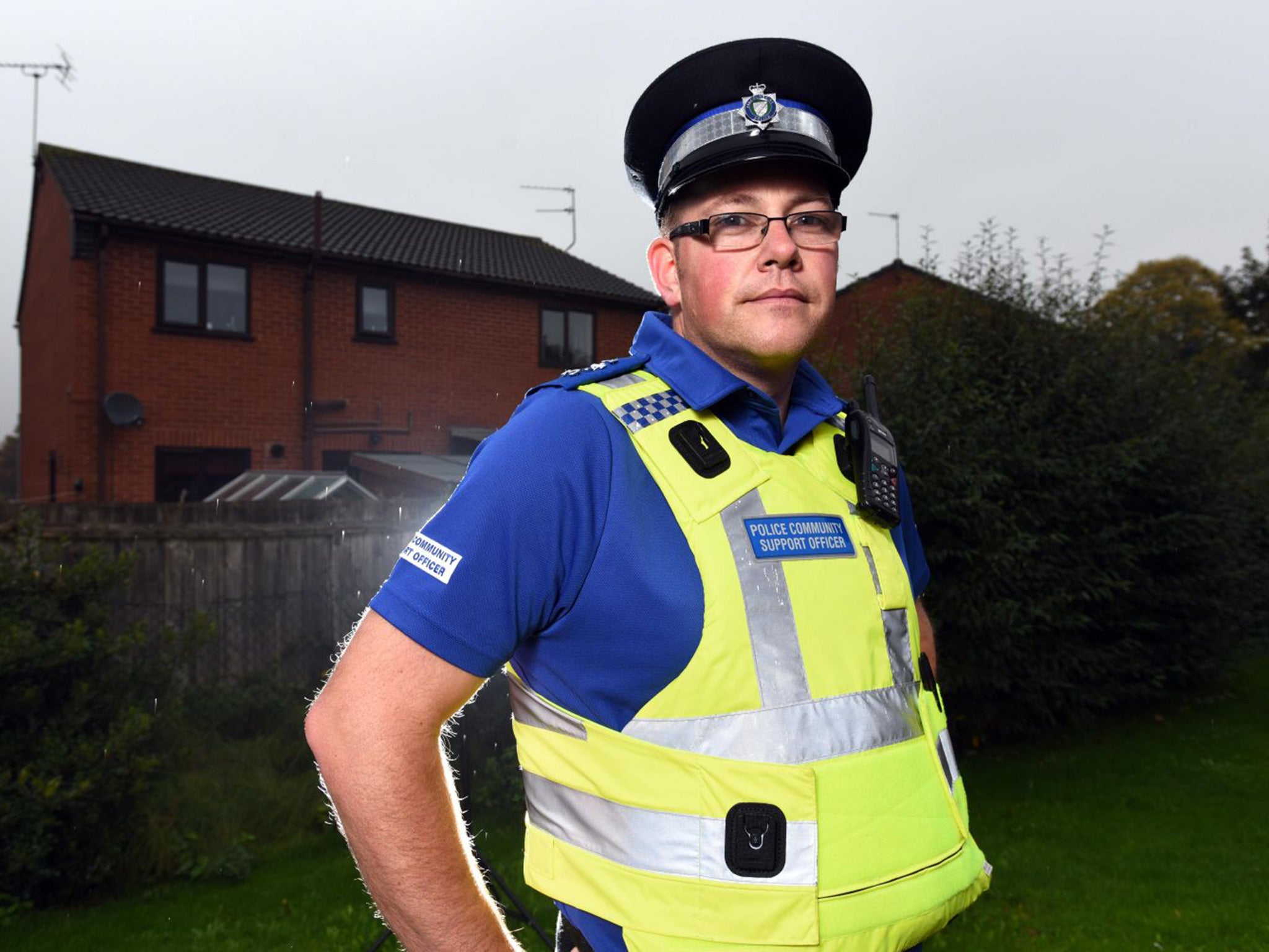 Volunteer PCSO Kevin Burnett goes on patrol in Gainsborough, Lincolnshire