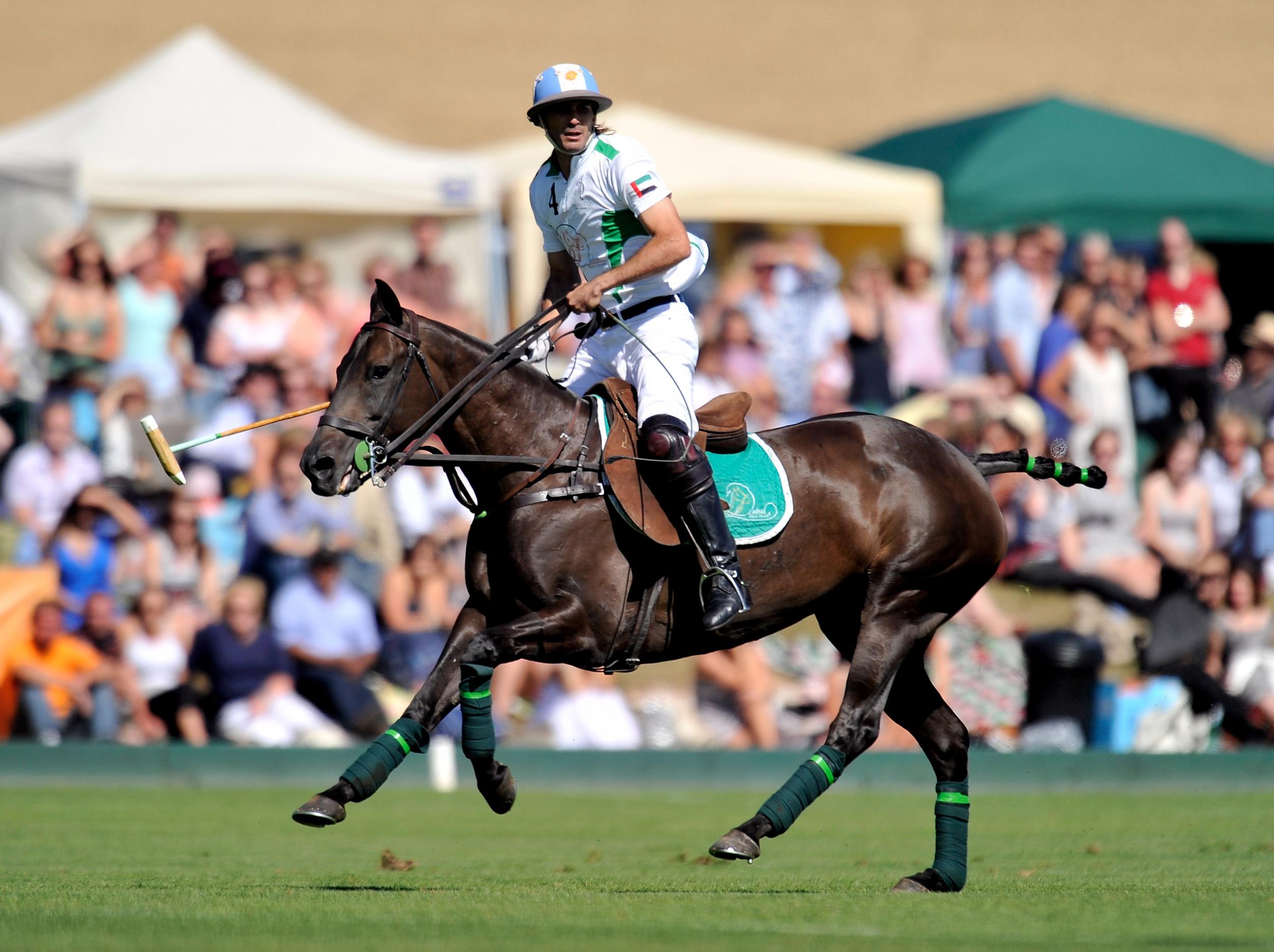 Cambiaso comptes at the Veuve Clicquot Gold Cup Final at Cowdray Park Polo Club on July 18, 2010 in Midhurst, England