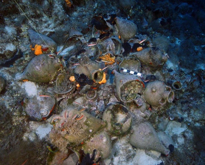 Cargo found at the bottom of the seabed at Fourni in Greece