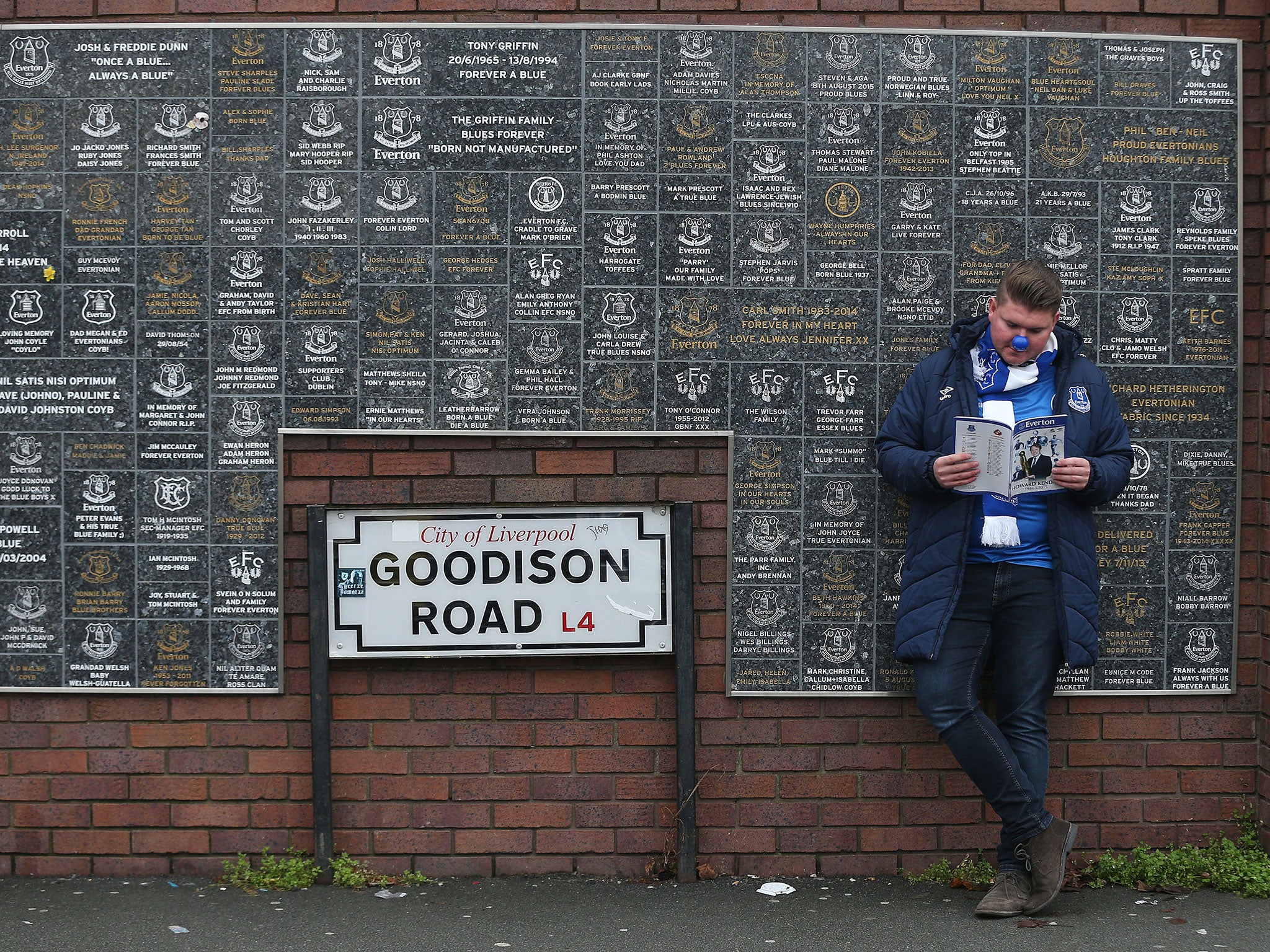 A view outside Goodison Park