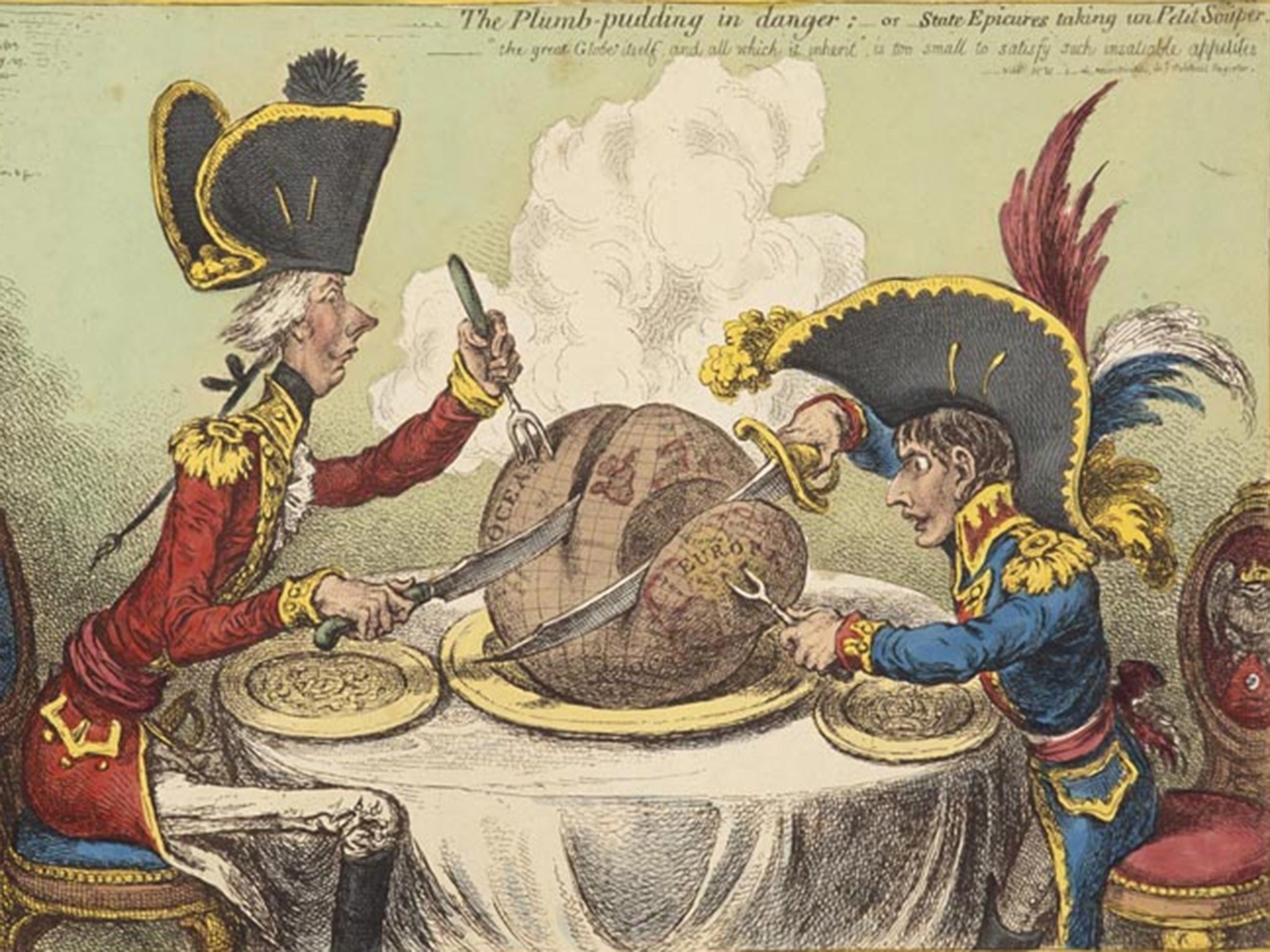 Gillray’s world being fought over by Napoleon and Pitt