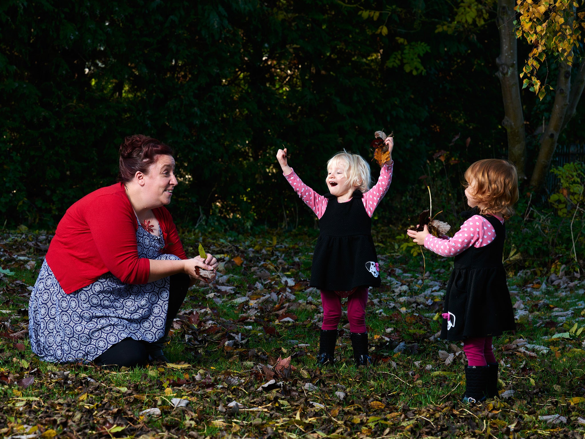 It was third time lucky for Sarah Davies-Smith in conceiving daughters Lily, centre, and Rosie