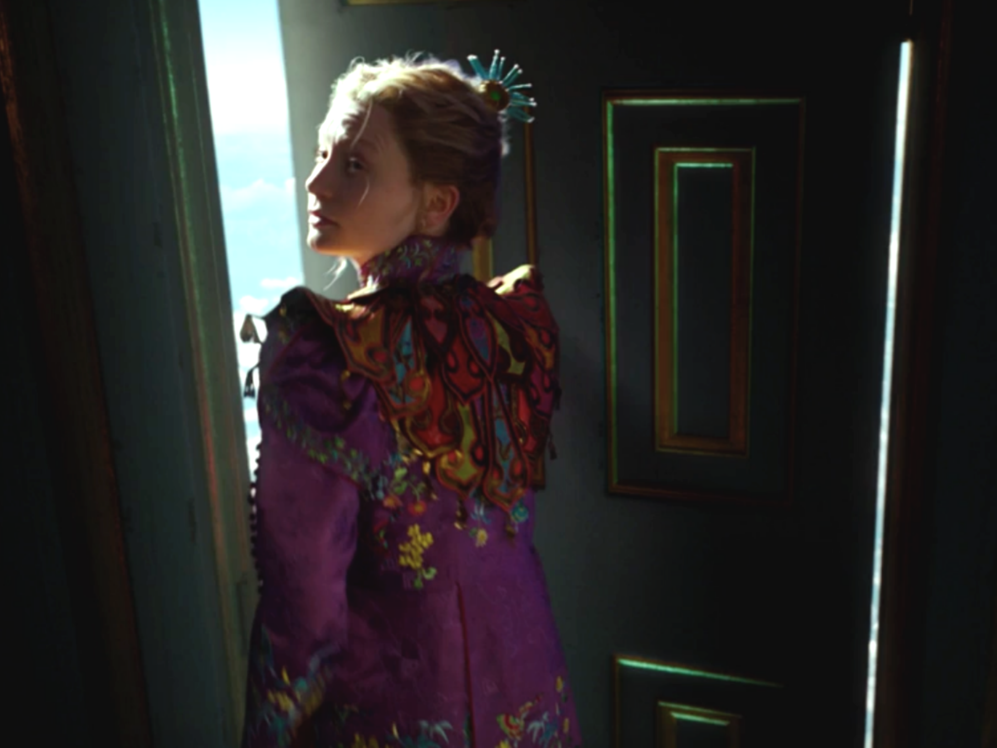 Mia Wasikowska as Alice in Alice in Wonderland: Through the Looking Glass