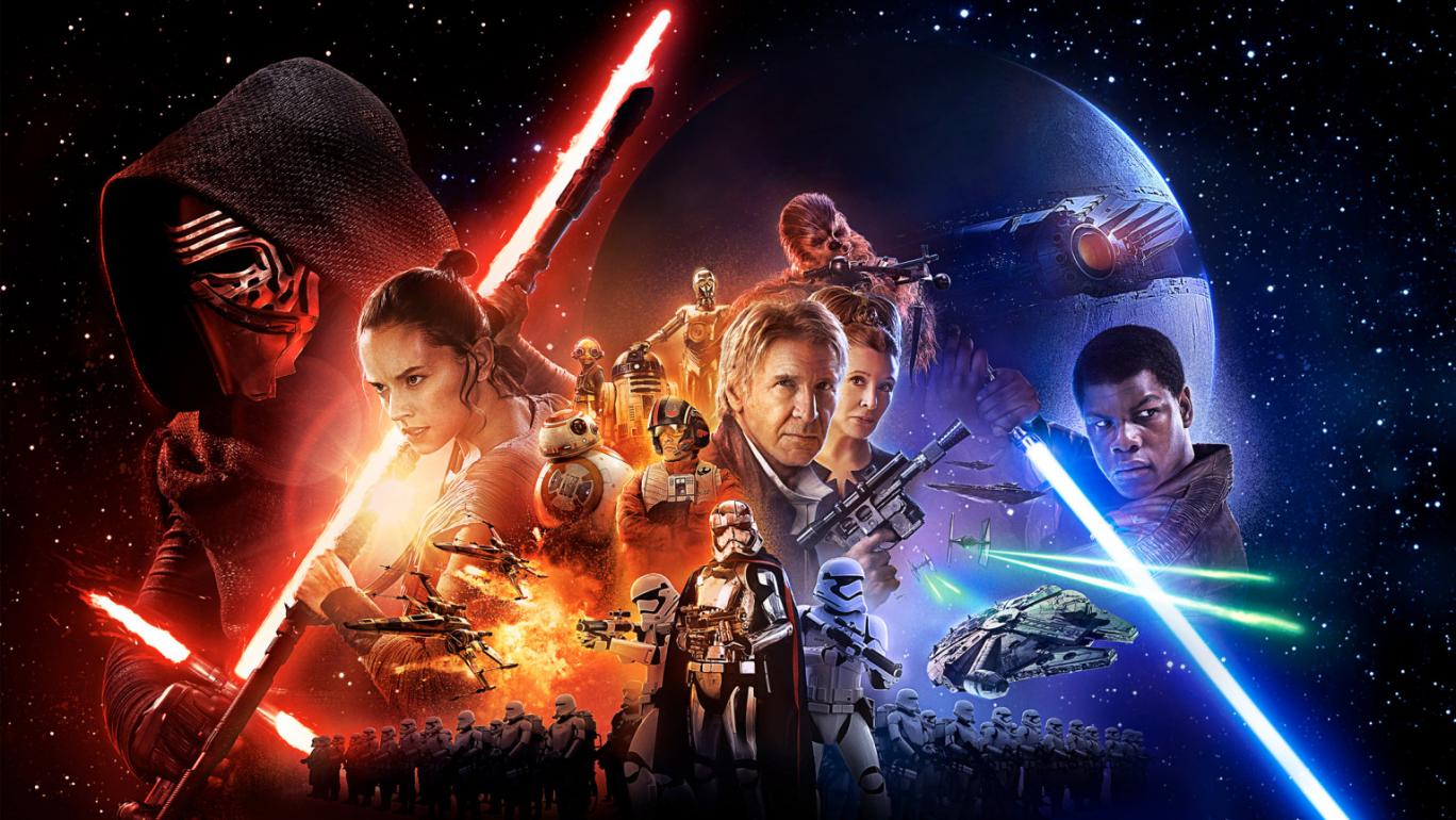 C-3PO's red left arm is hidden by Chewbacca in the poster