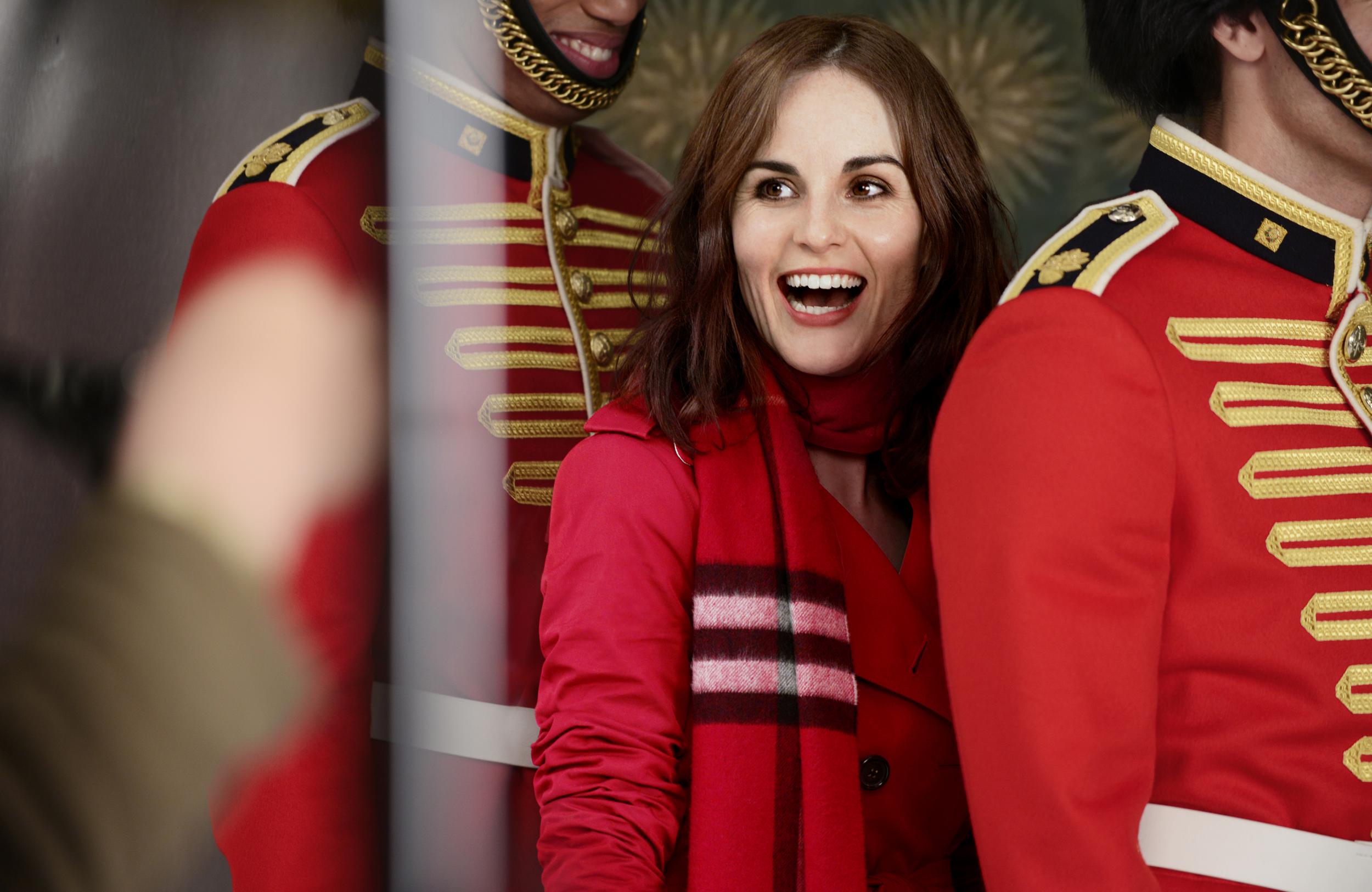 Michelle Dockery in the Burberry Festive Film Behind The Scenes