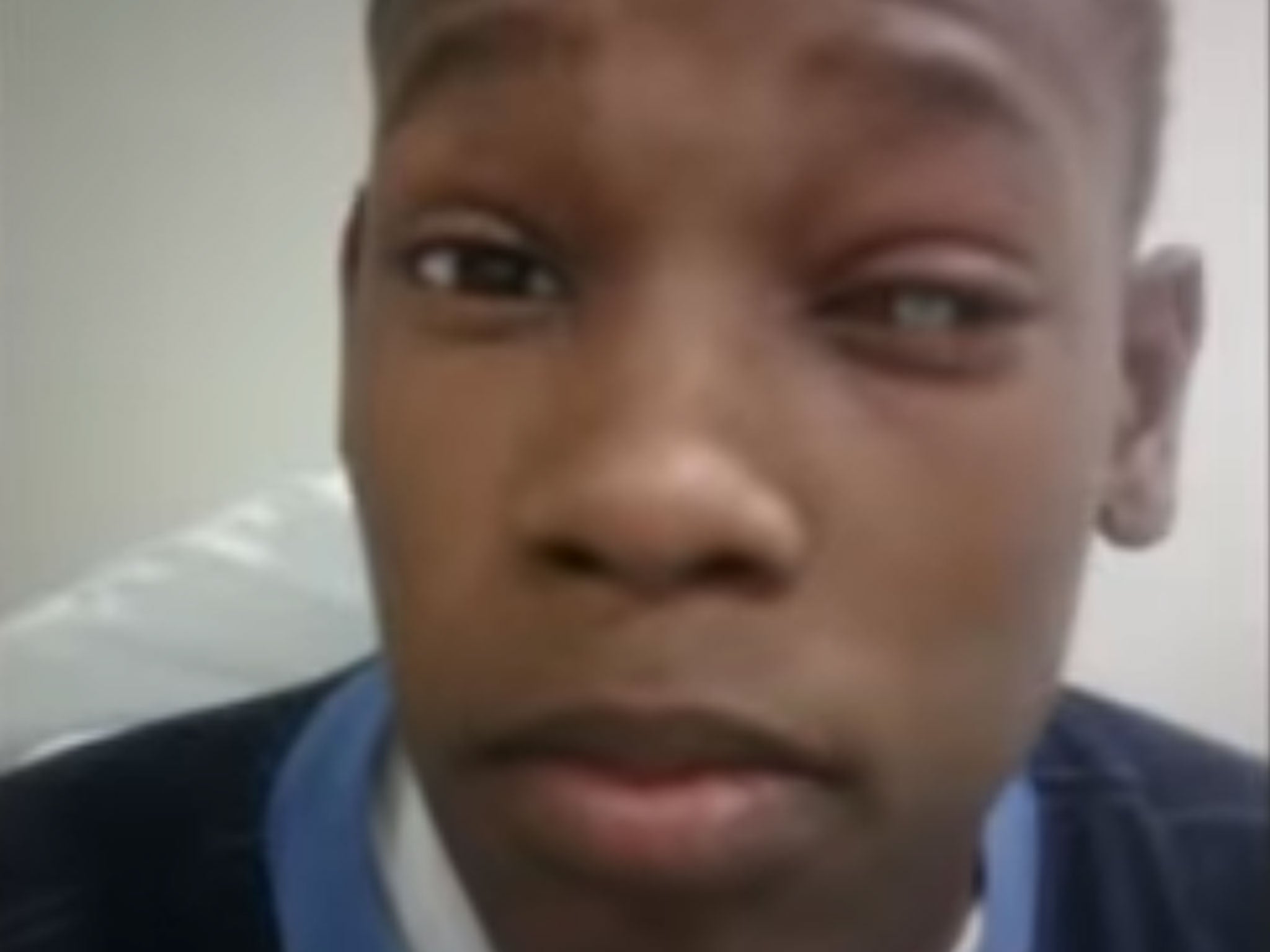 Julian Hamlin is legally blind in his left eye