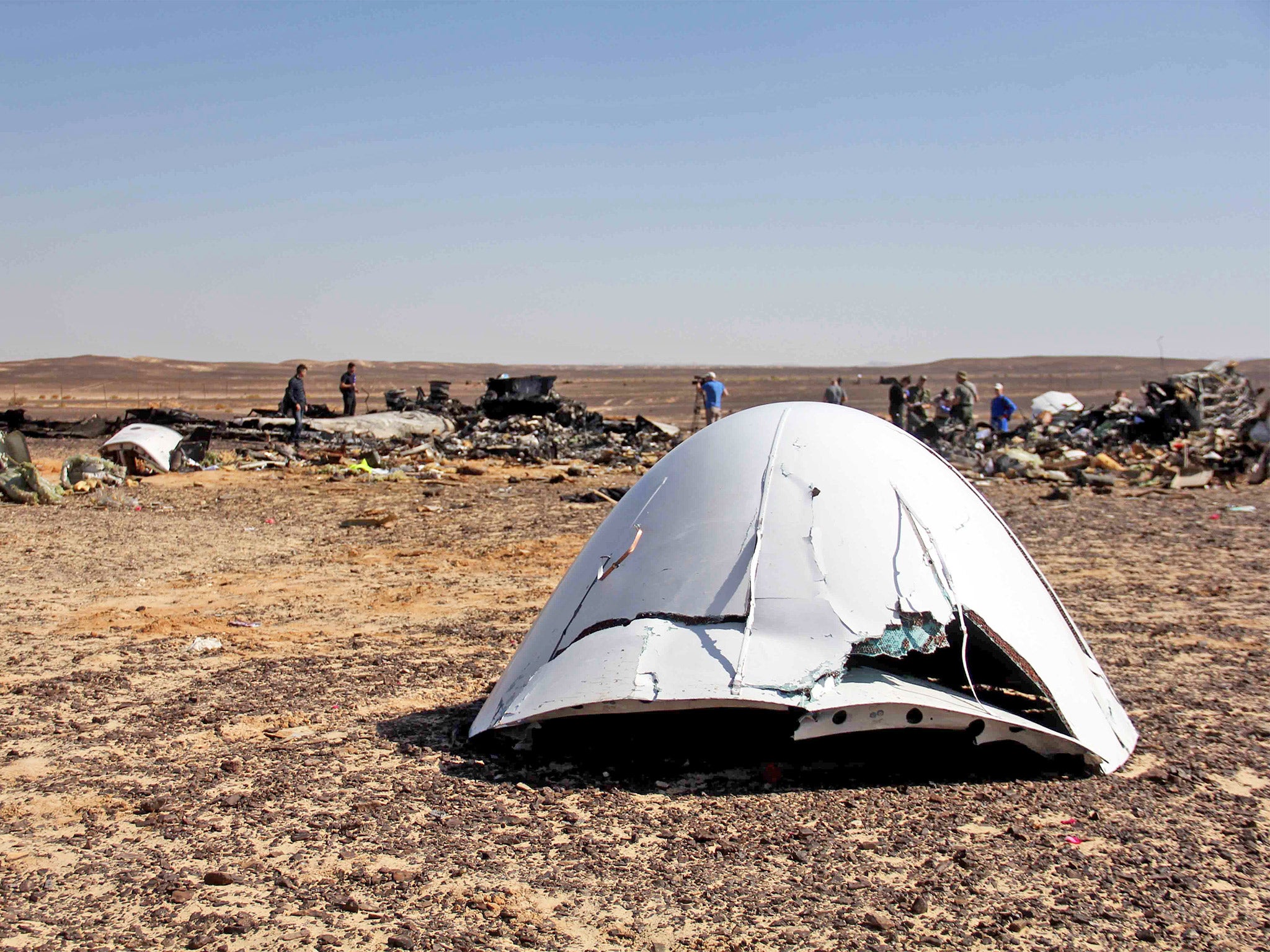 Some of the wreckage from the ill-fated Flight 9268