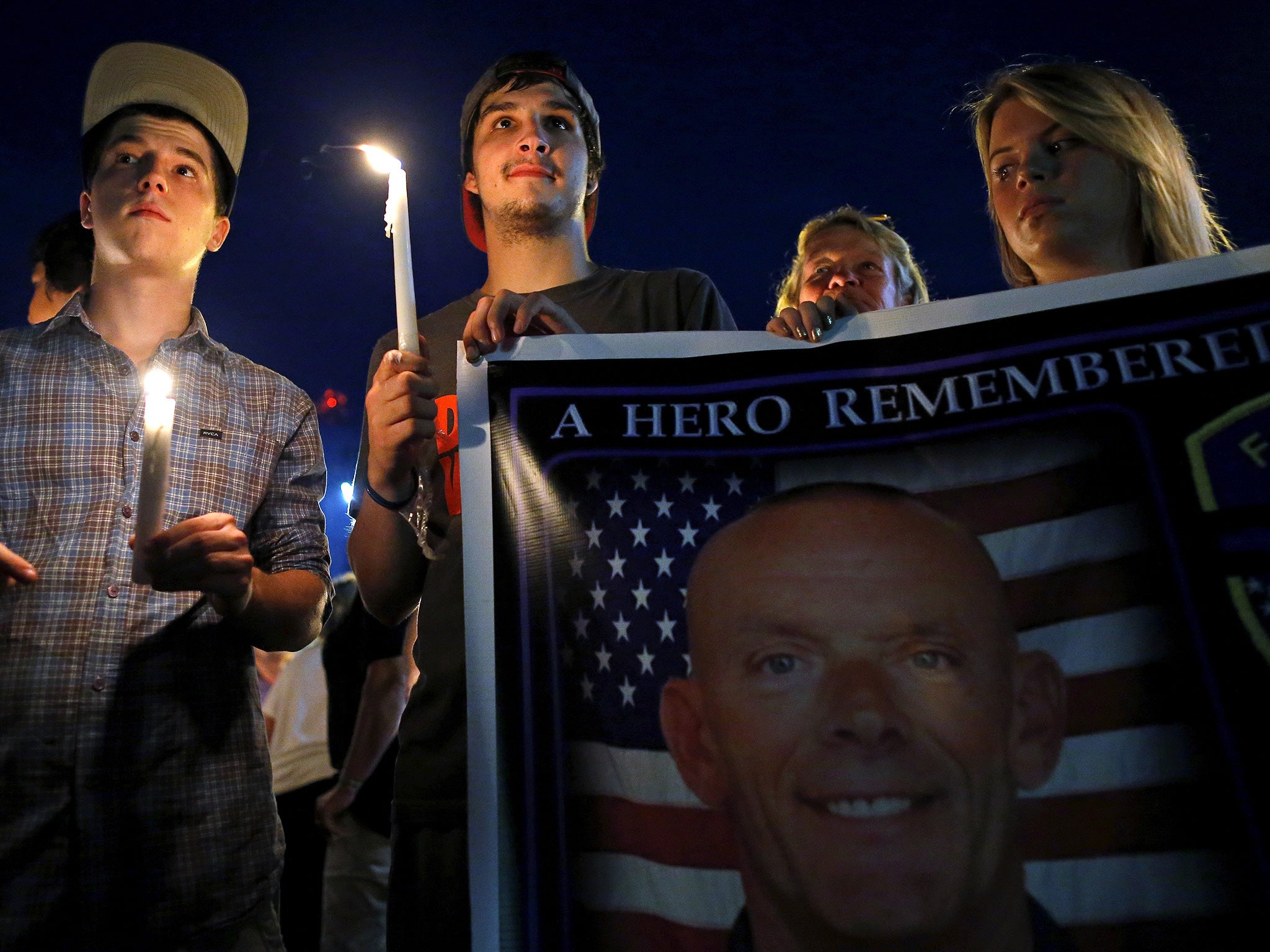 Mourners at the funeral of Charles Joseph Gliniewicz