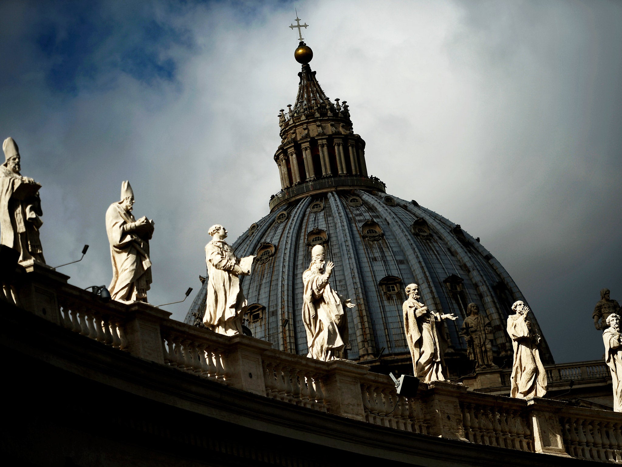 The dome of St Peter's basilica at the Vatican