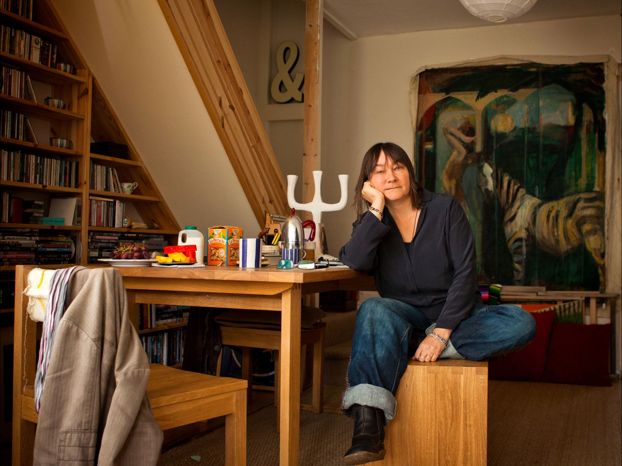 Reflecting on borrowed reads: Ali Smith, at her home in Cambridge