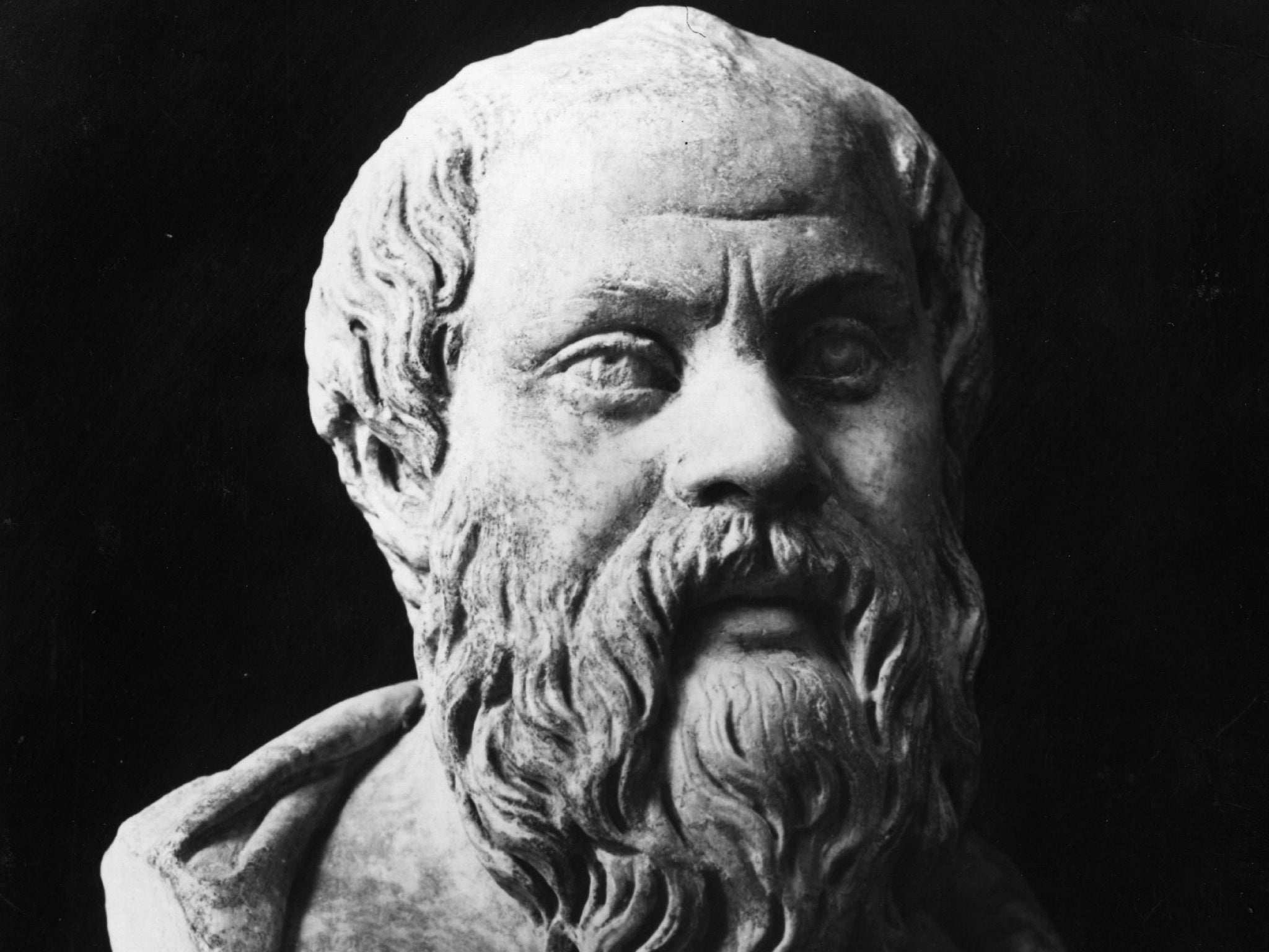 A bust of Socrates