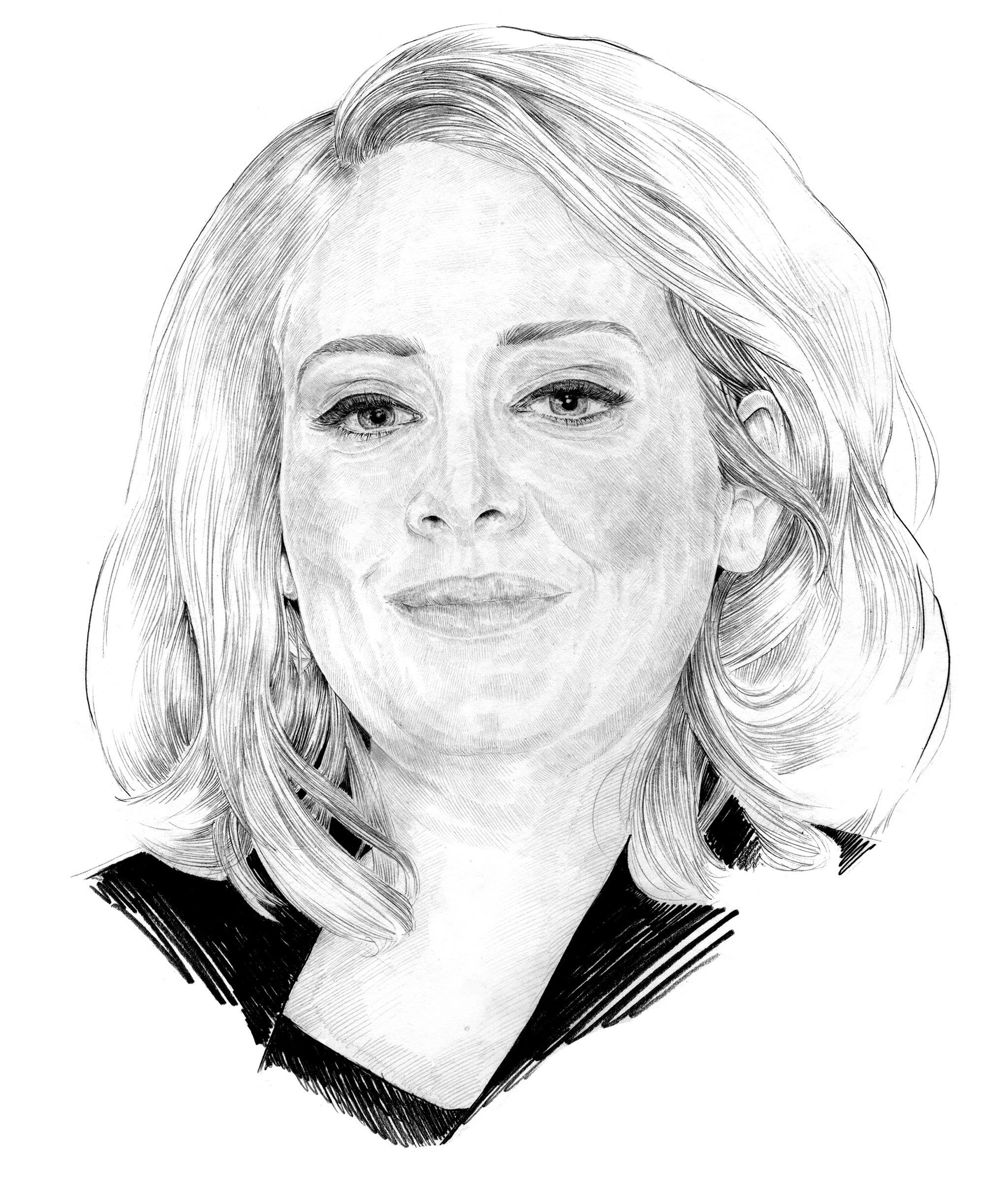 Adele, sketched by Lauren Crow