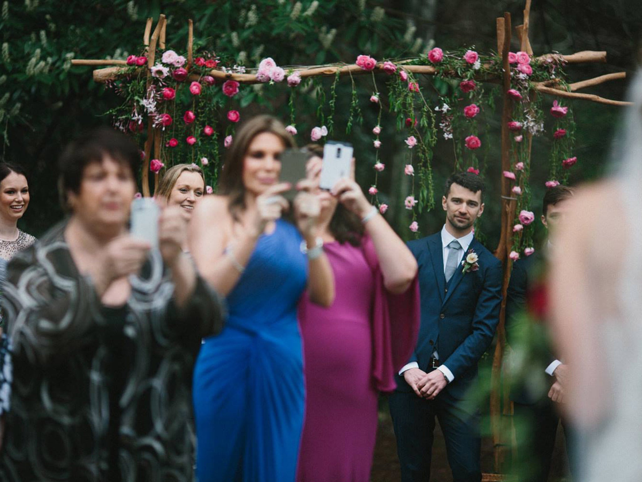 Wedding photographer Thomas Stewart has "had enough" of wedding guests getting in the way of his work