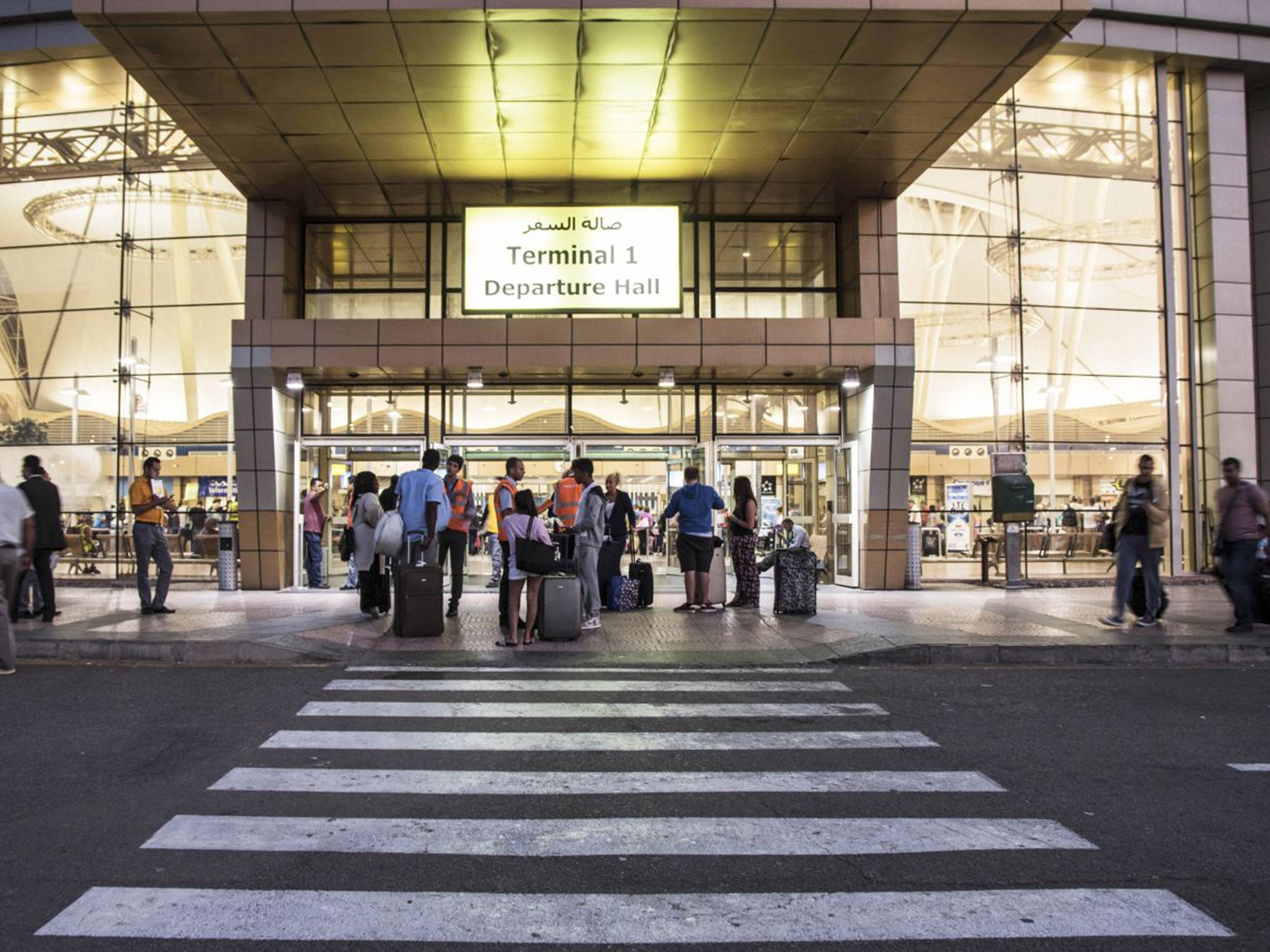 The departures terminal at Sharm airport