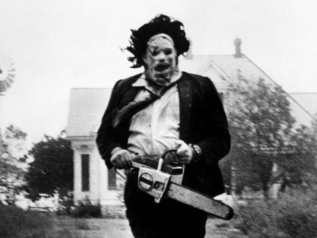 Gunnar Hansen as 'Leatherface' in The texas Chain Saw Massacre