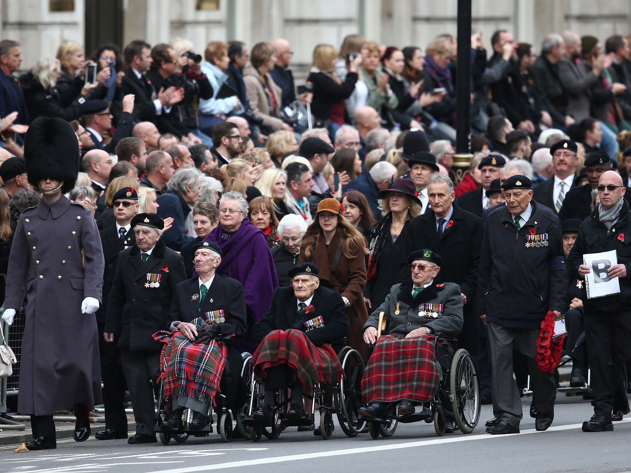 Veterans march down Whitehall in London Getty Images