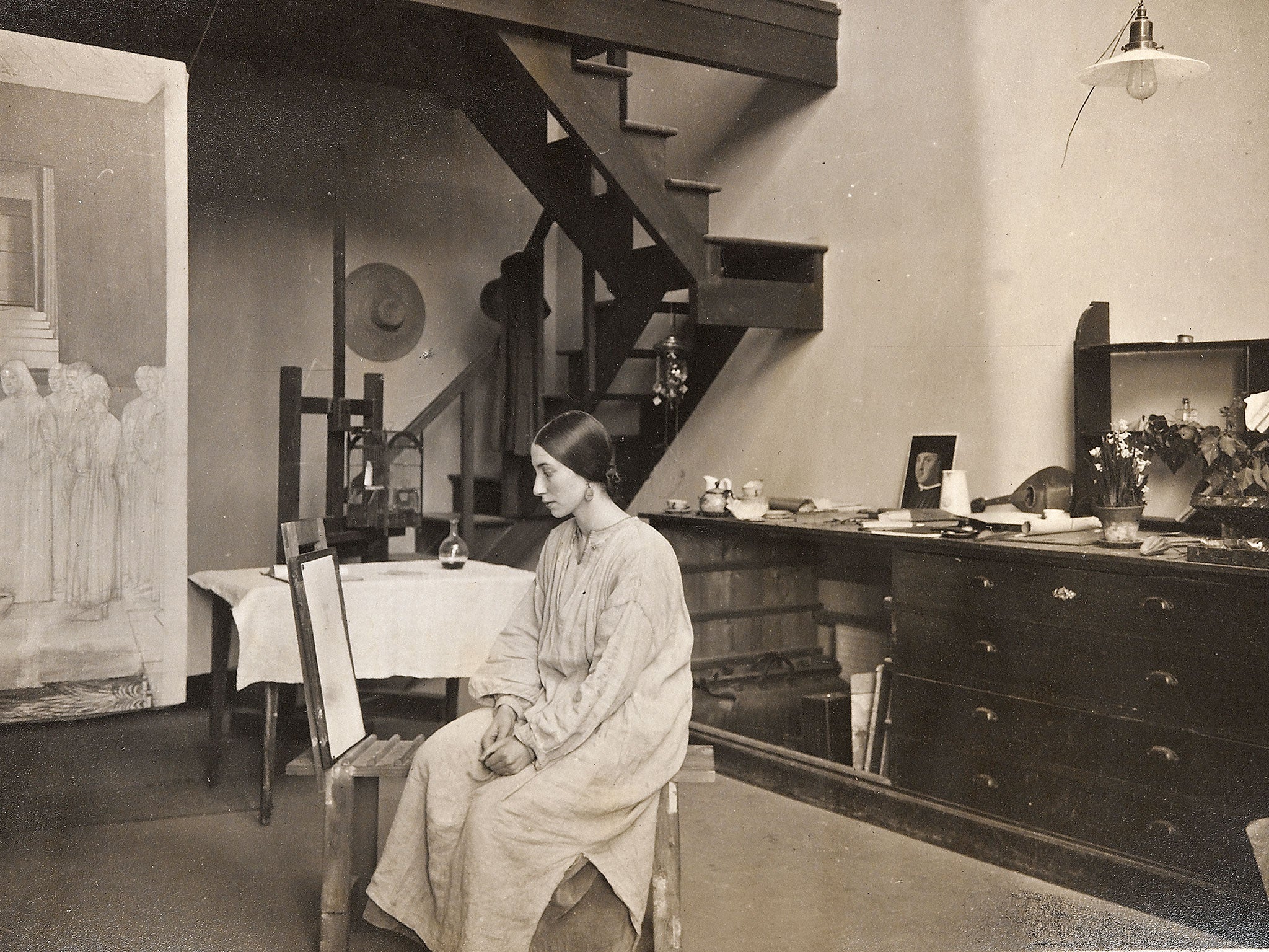 Winifred Knights, seen in the British School in 1923, was the first woman to hold the Rome Scholarship