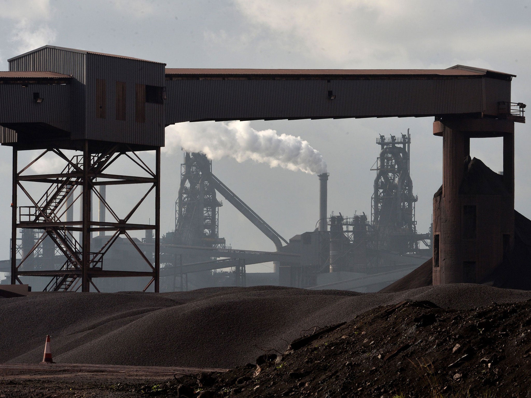 The Tata steel plant in Scunthorpe, where more than 1,200 jobs are being cut