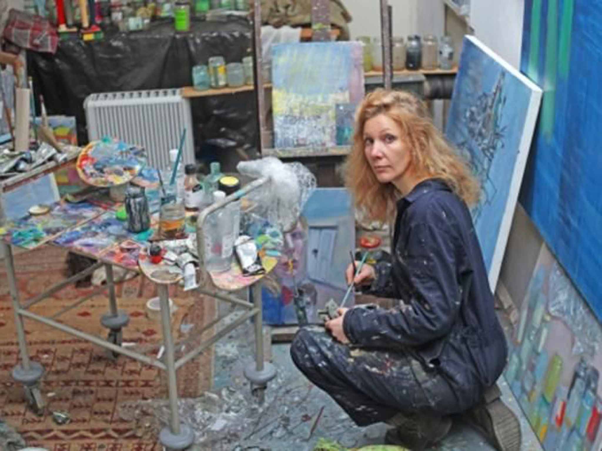 Eugenie Vronskaya in her studio by Nancy MacDonald