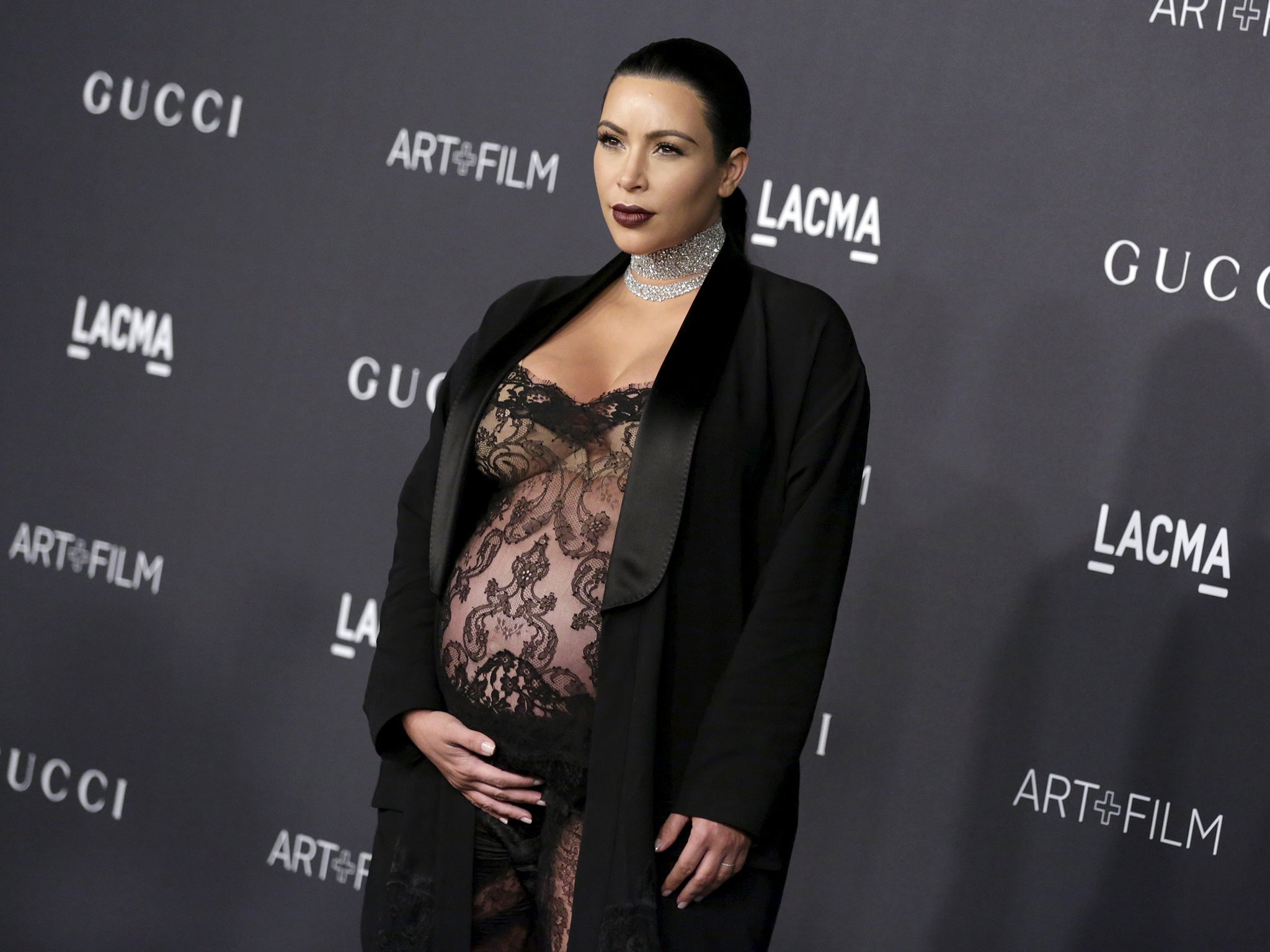 Kim Kardashian arrives at the LACMA Art and Film Gala in Los Angeles, California