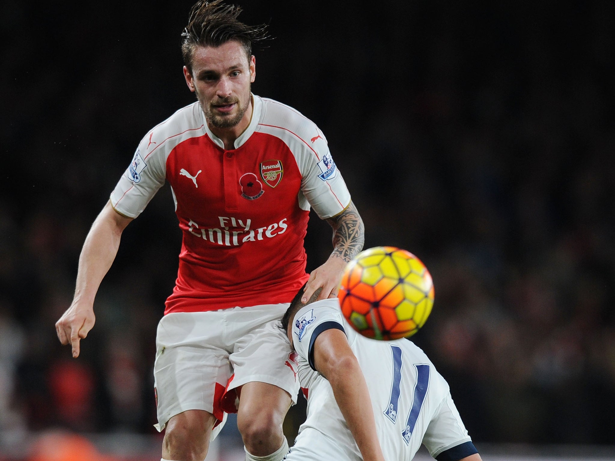 Arsenal right-back Mathieu Debuchy