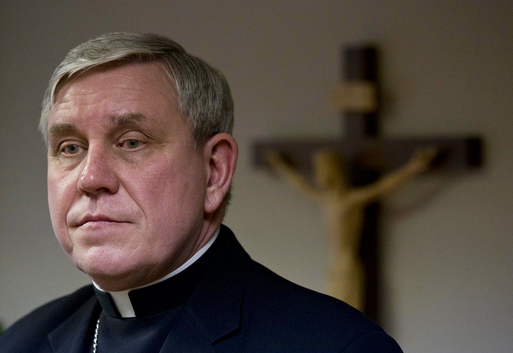 Milwaukee Archbishop Jerome Listecki at a news conference in 2011.