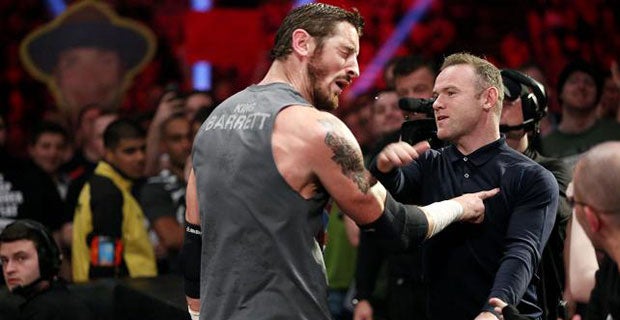 Rooney delivers the Smackdown as he slaps Barrett across the face on Raw