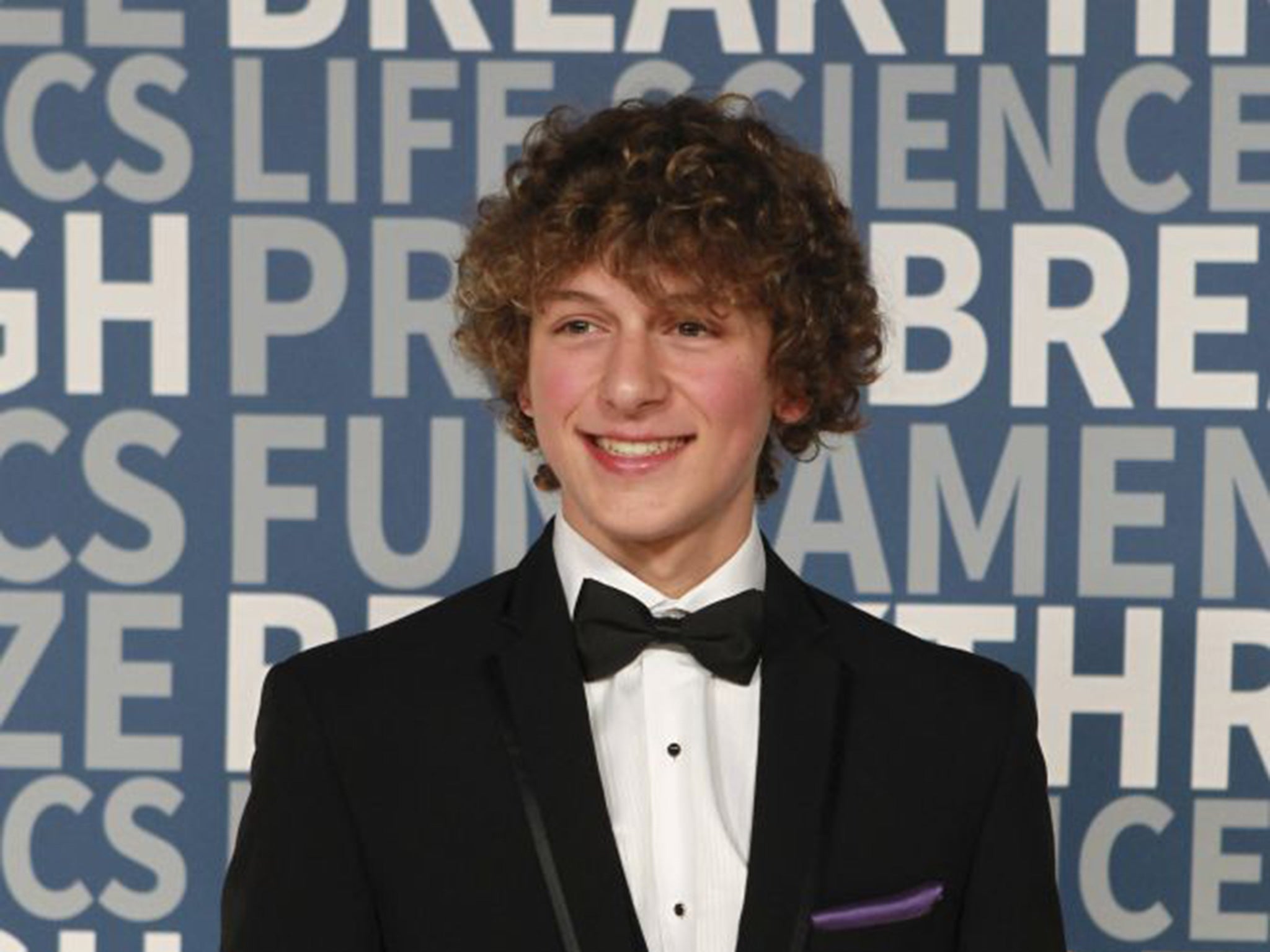 Breakthrough Junior Challenge winner Ryan Chester arrives to attend the Breakthrough Prize ceremony in Mountain View, California November 8, 2015