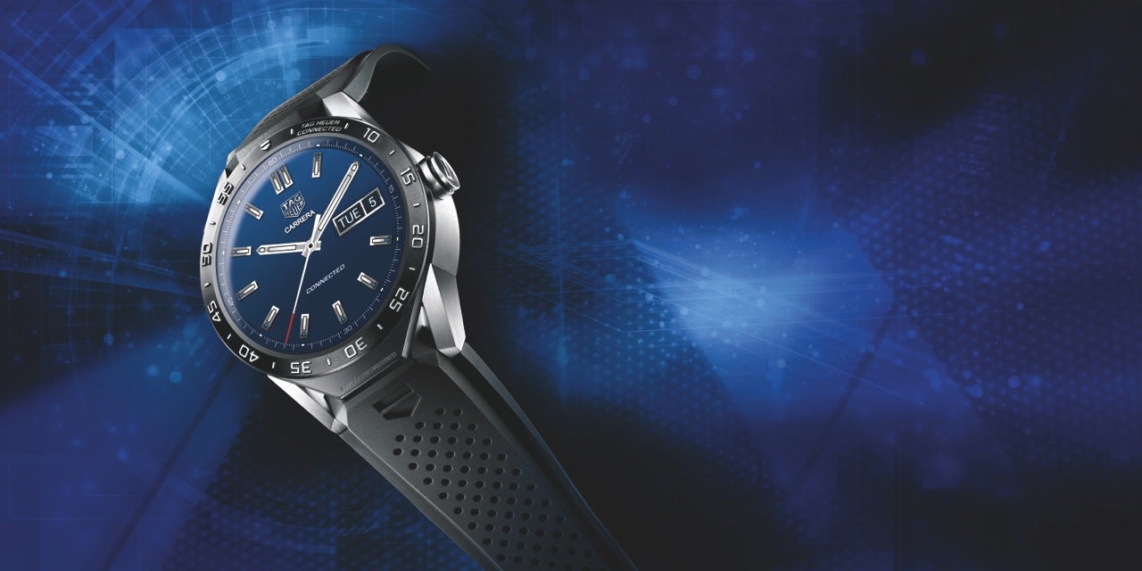 The Tag Heuer Connected smartwatch, with its realistic virtual watch face