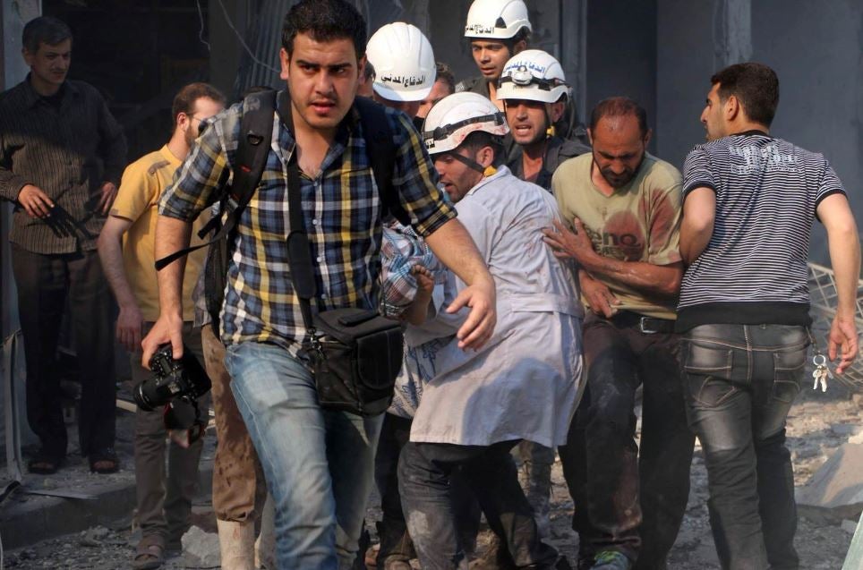 Zein Al-Rifai reporting from the front line of the Syrian civil war in Aleppo