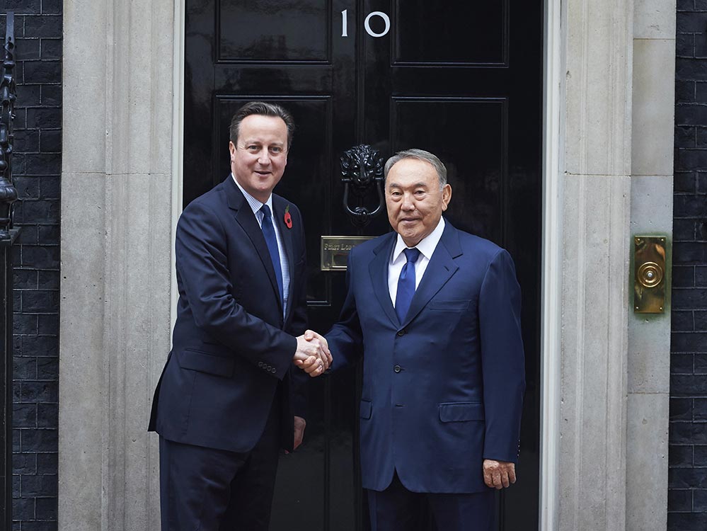 Cameron with... Nursultan Nazarbayev