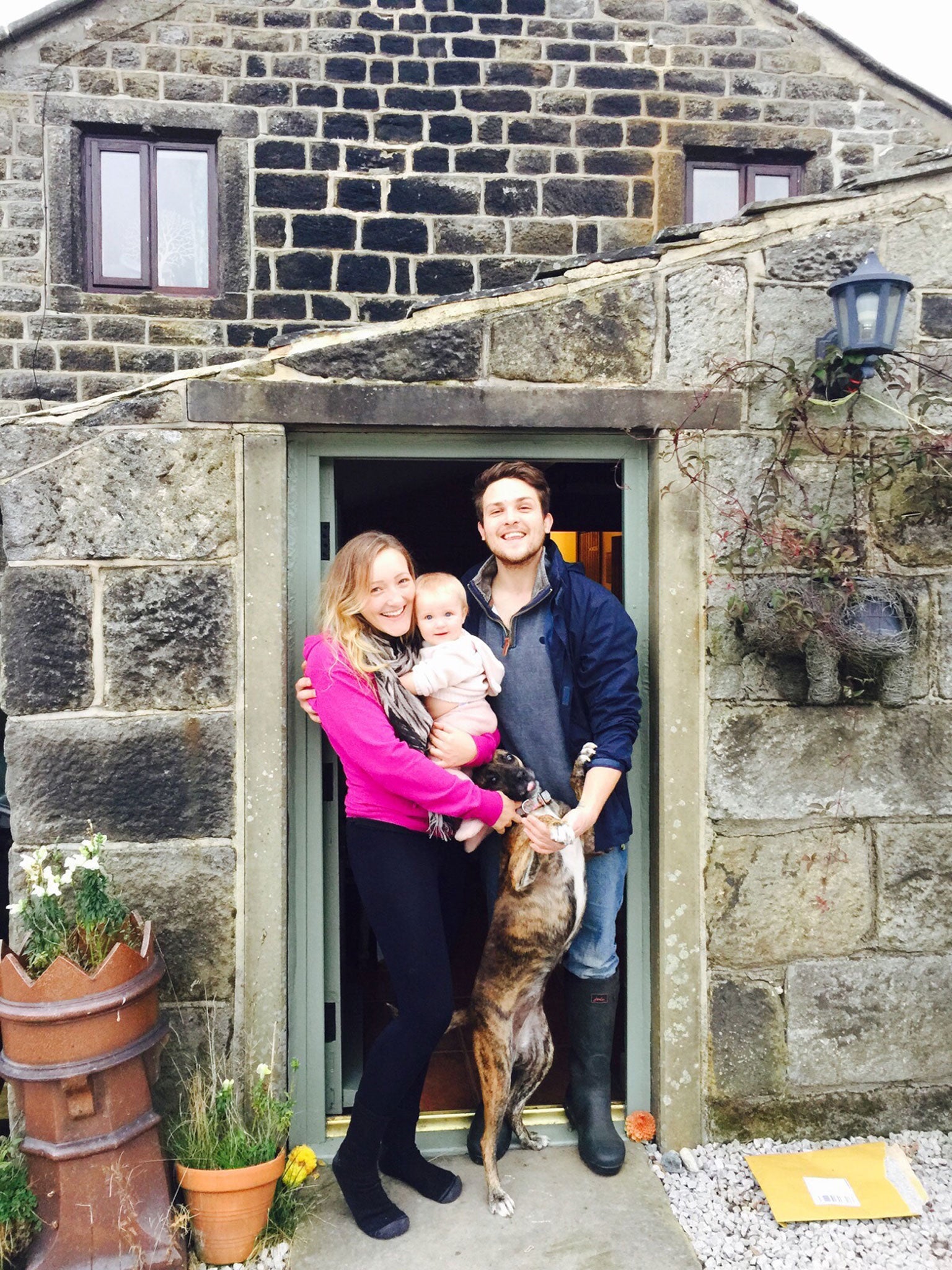 The Evans family of Popples Farm in Hebden Bridge. Christopher Evans is planning high-density farming on his 10 acres