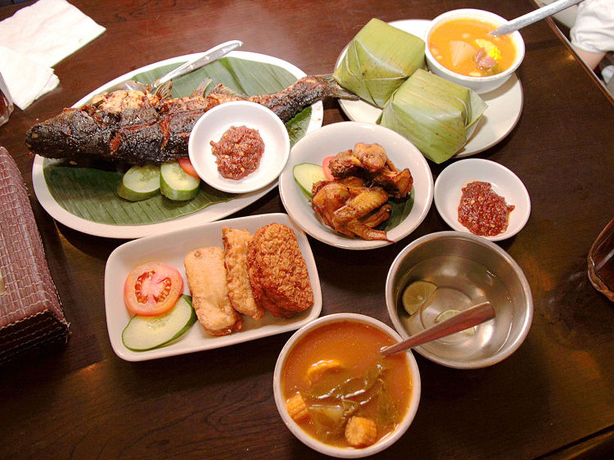 Food served in a restaurant in Jakarta