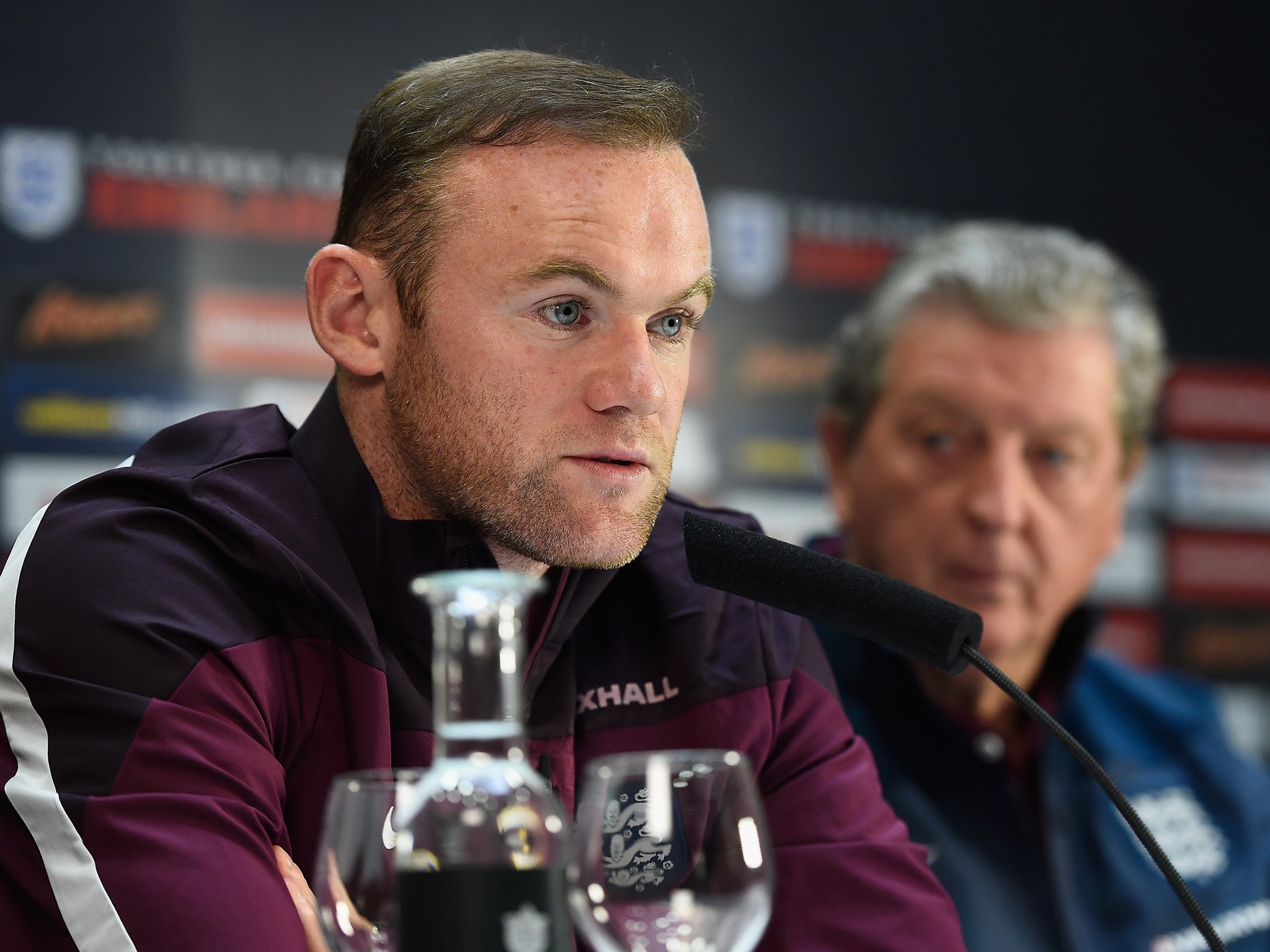 England captain Wayne Rooney and manager Roy Hodgson